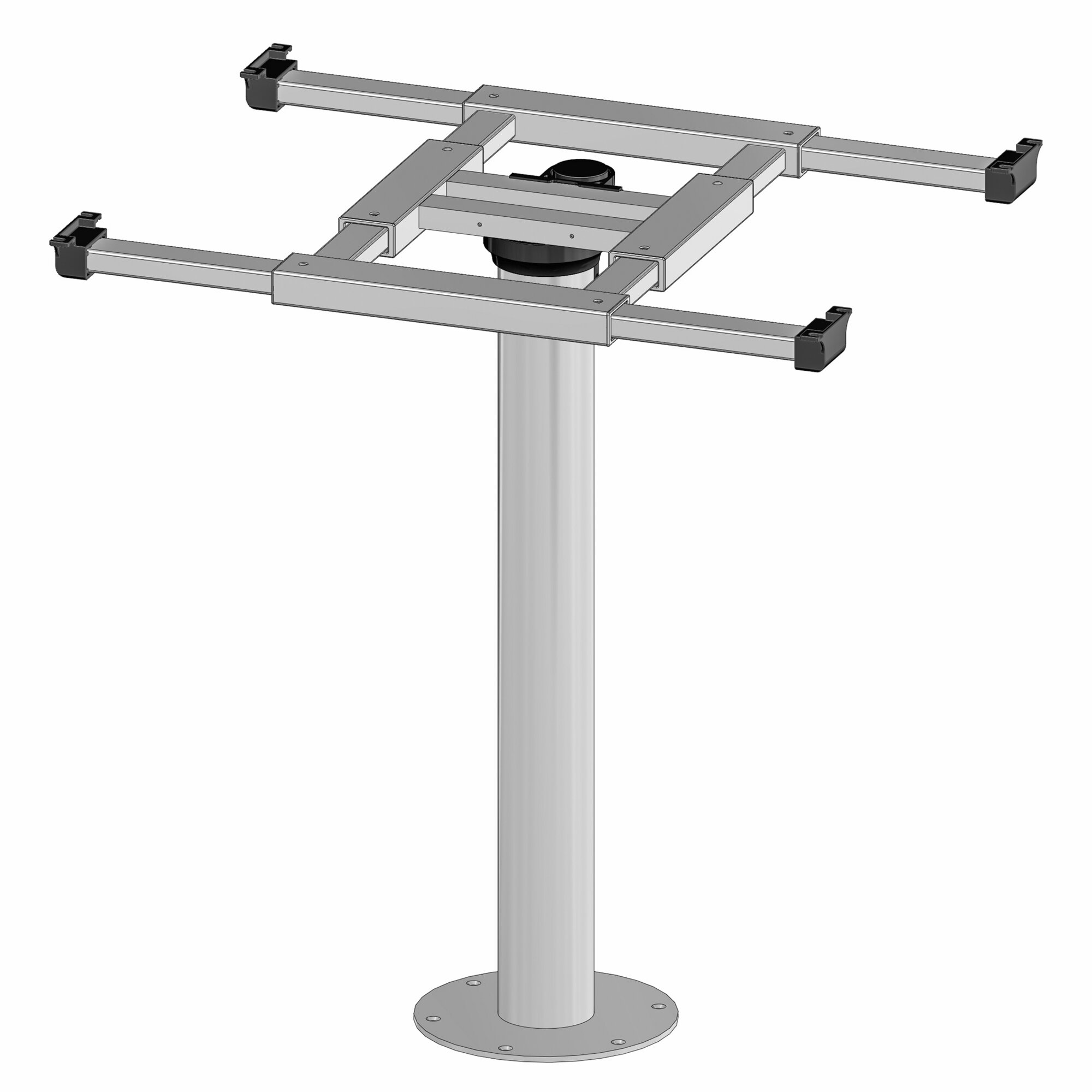 Ilse Zamocuj centralną nogę stołu za pomocą mechanizmu przesuwnego X/Y