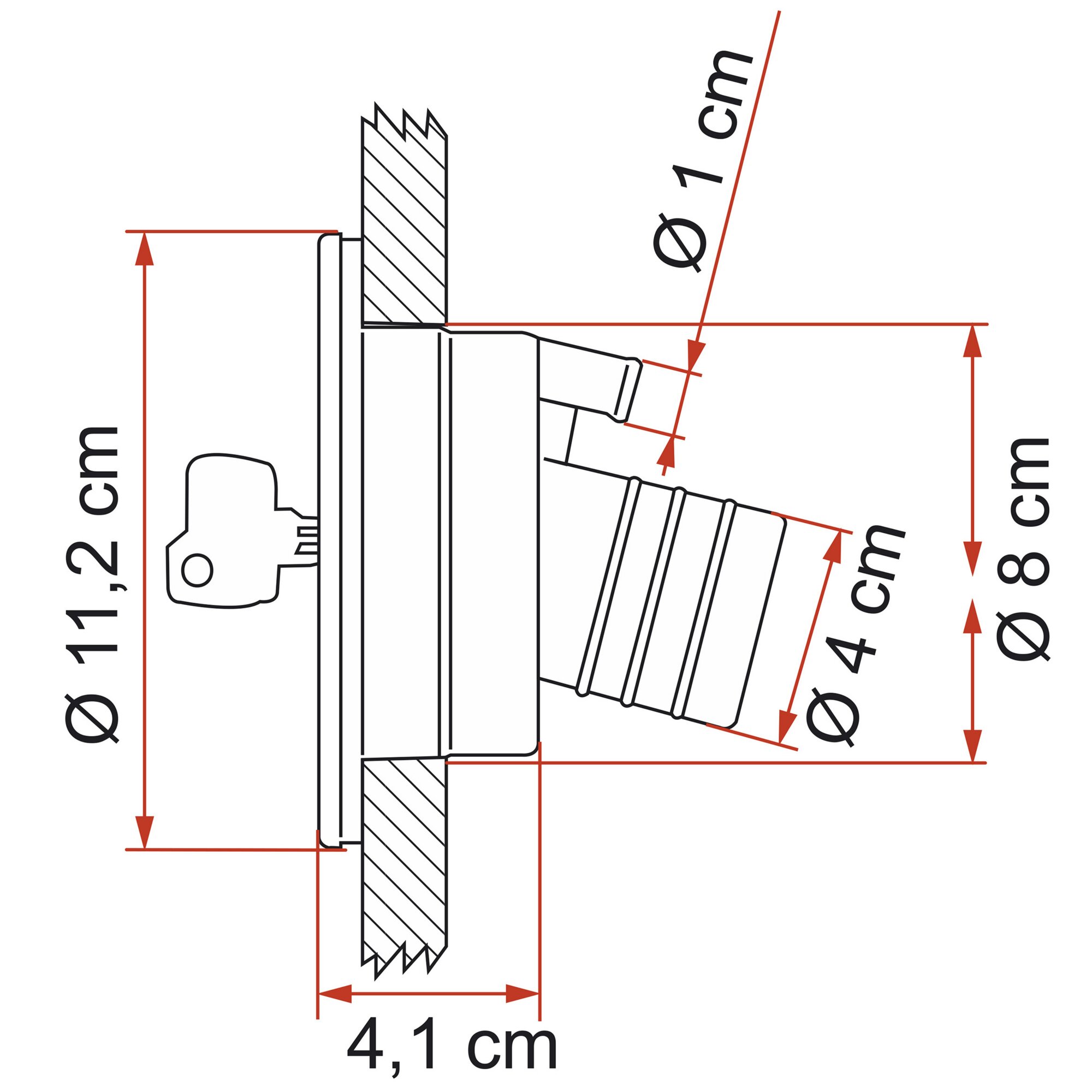 Fiamma Szyjka wlewu wody, czarna