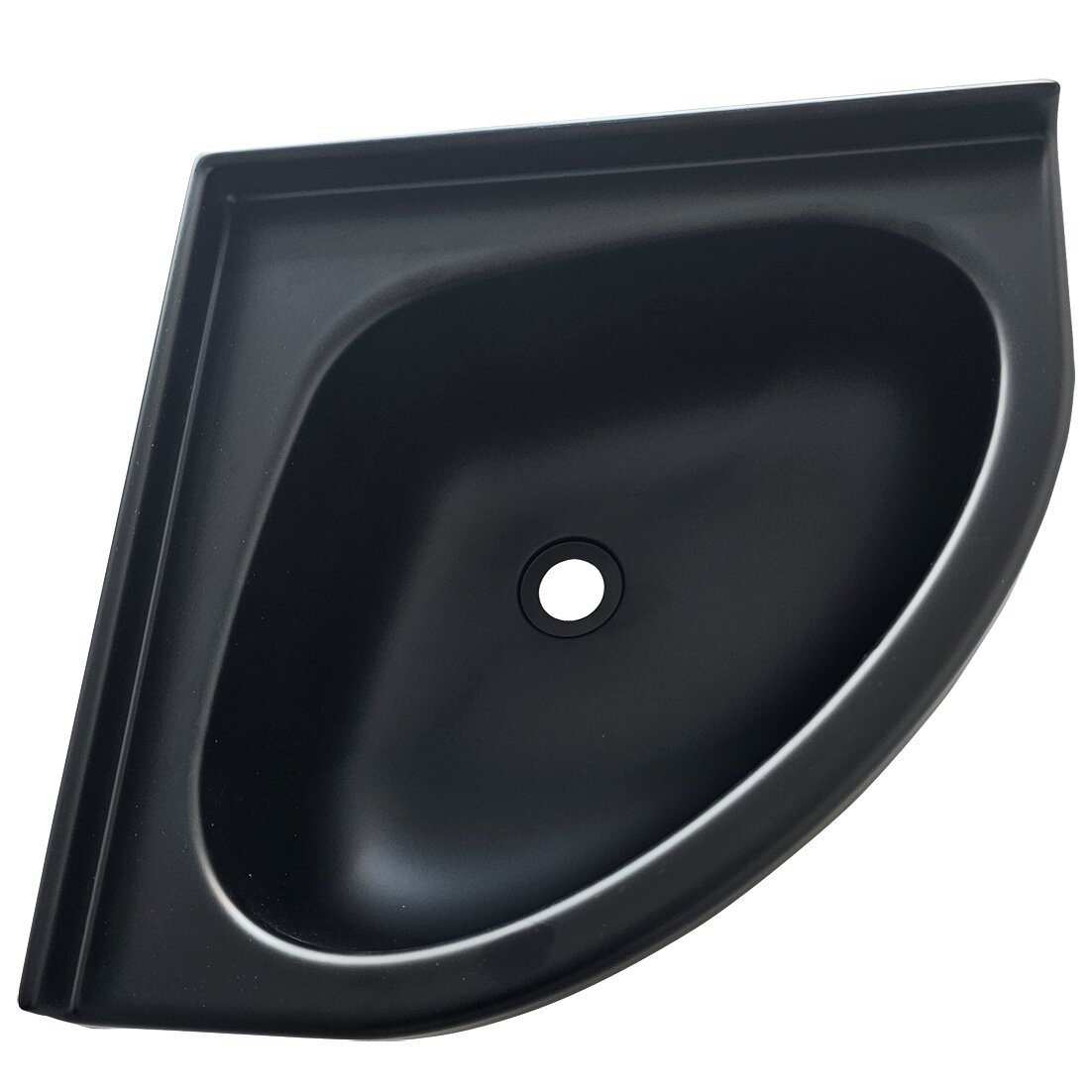 Comet Zlew narożny, 340 x 165 mm, czarny