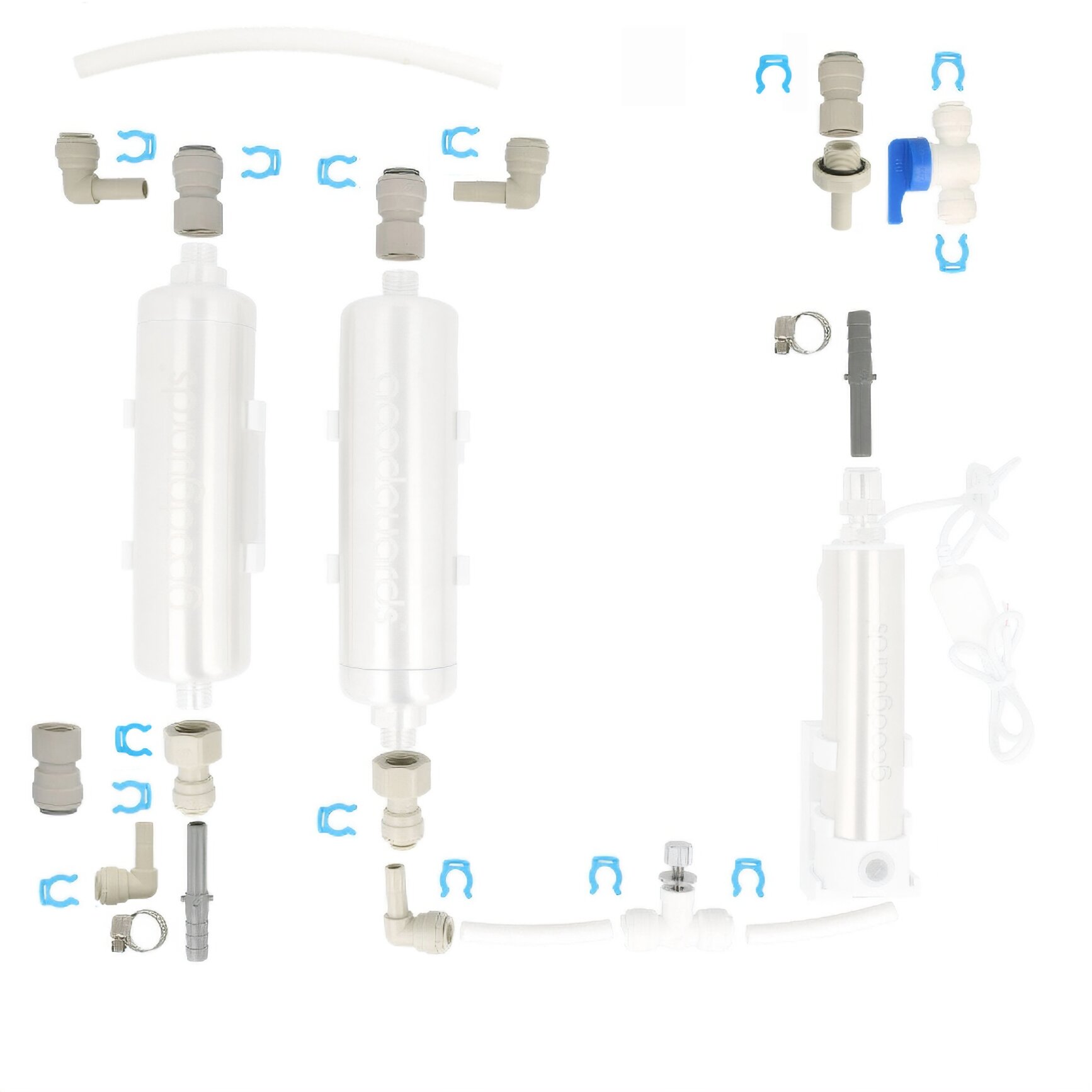 goodguards Installation Set for Drinking Water Treatment L (UV/Activated Carbon/Limescale)
