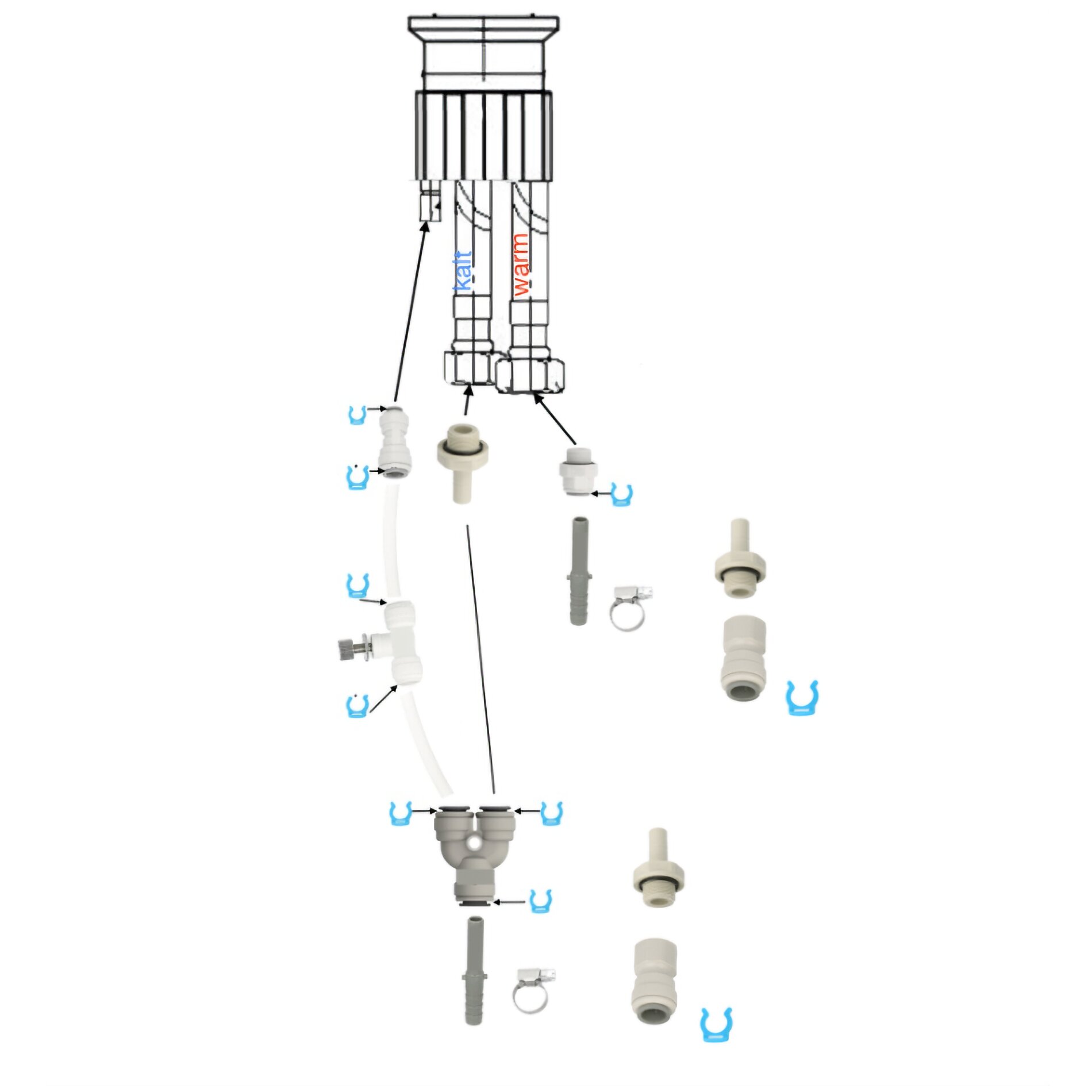 goodguards Installation Kit for UVC Tap Zapfguard 3