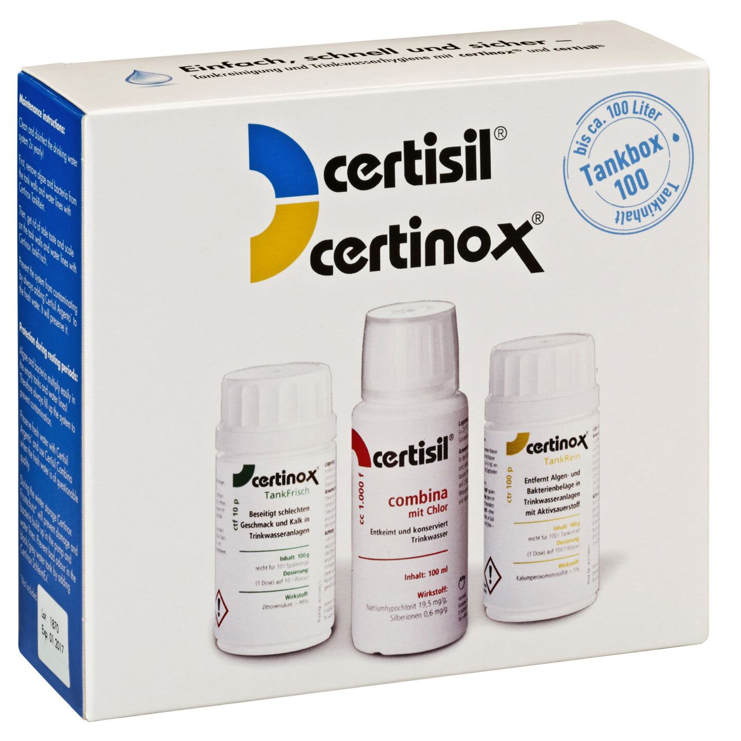 Certisil Kompletny zestaw do czyszczenia i dezynfekcji certibox 100 zestawów