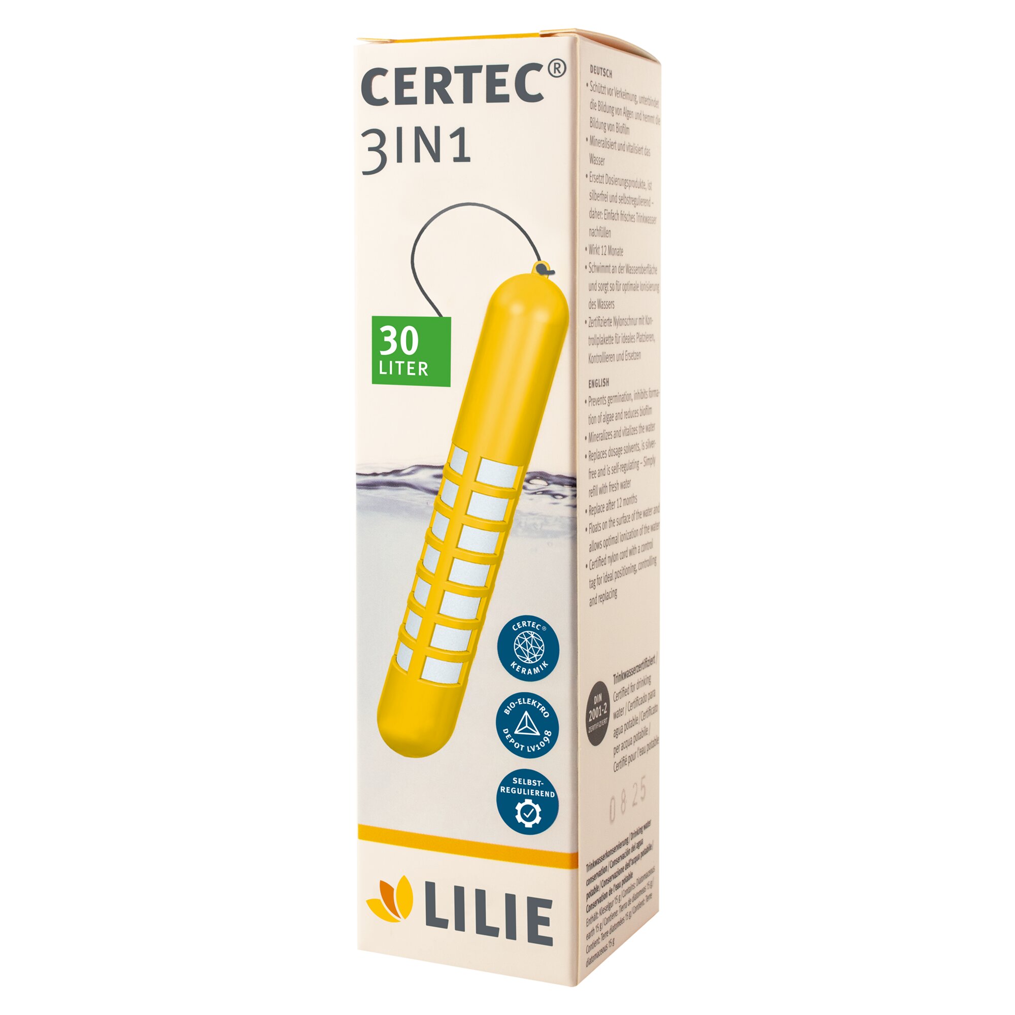 Certec Kapsułka chroniąca świeżą wodę Certec® 3 w 1, 30 l