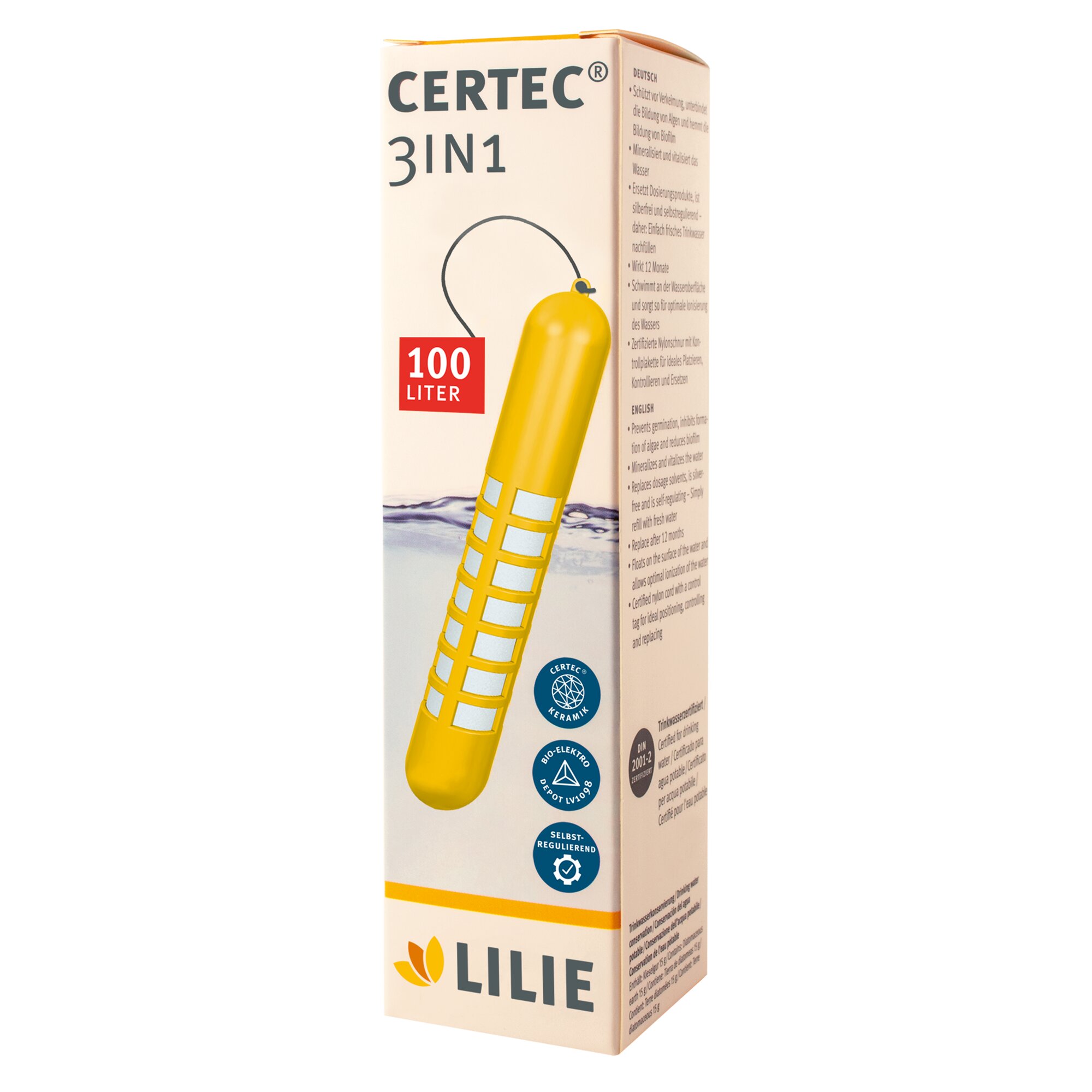 Certec Kapsułka chroniąca przed świeżą wodą Certec® 3 w 1, 100 l