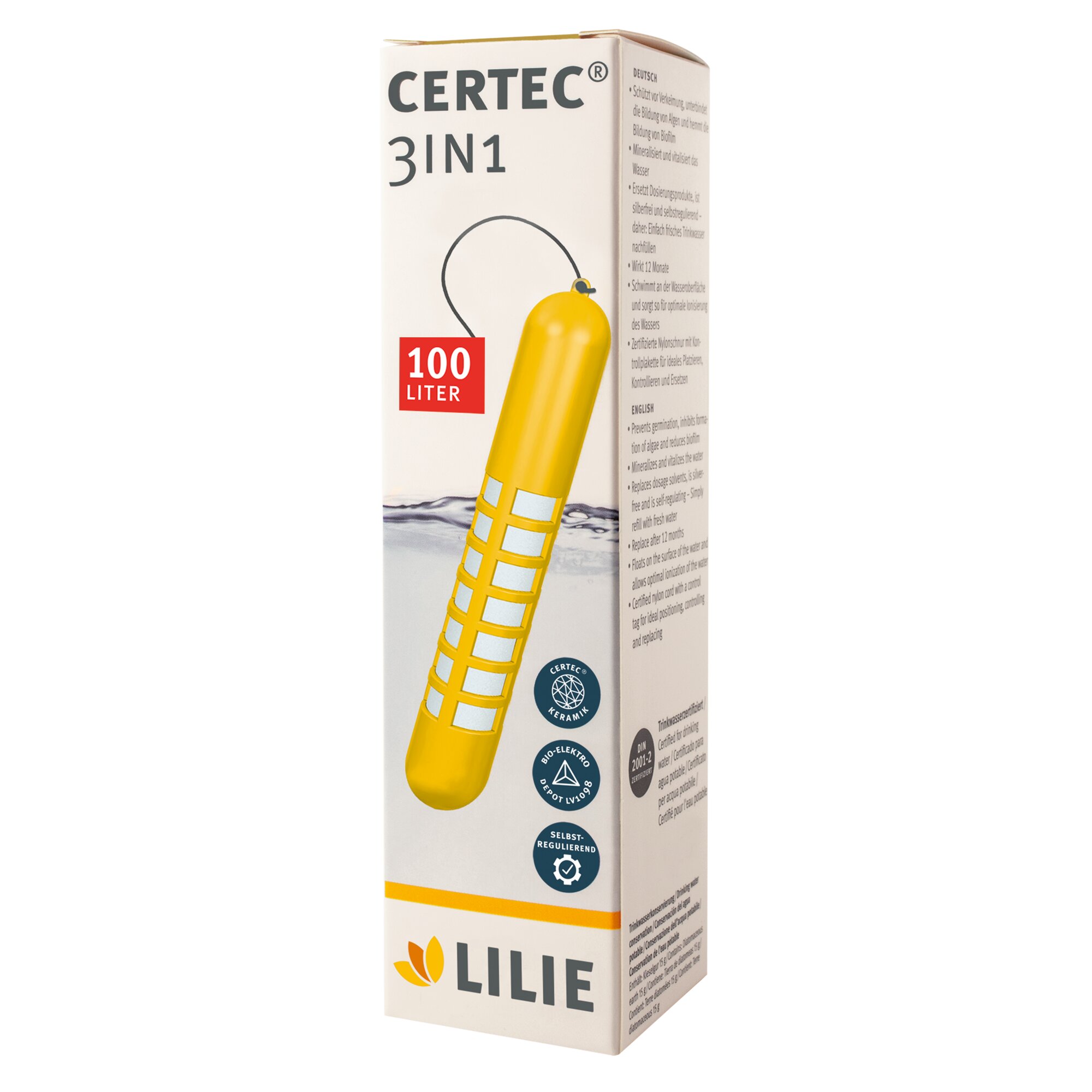 Certec Kapsułka chroniąca przed świeżą wodą Certec® 3 w 1, 100 l