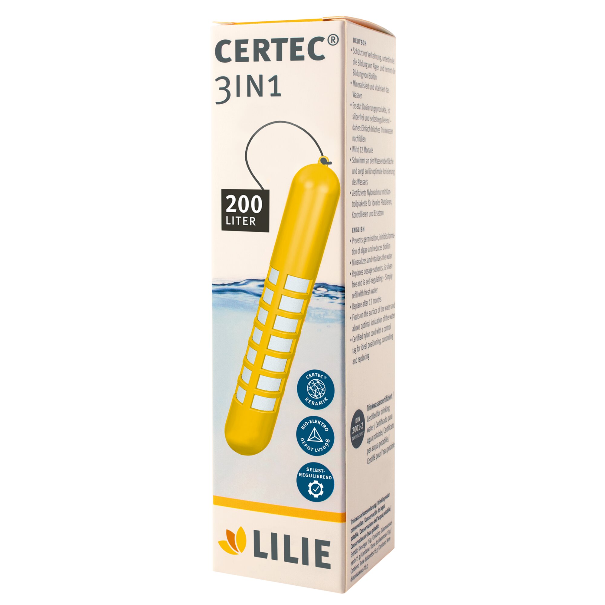 Certec Kapsułka chroniąca przed świeżą wodą Certec® 3 w 1, 200 l