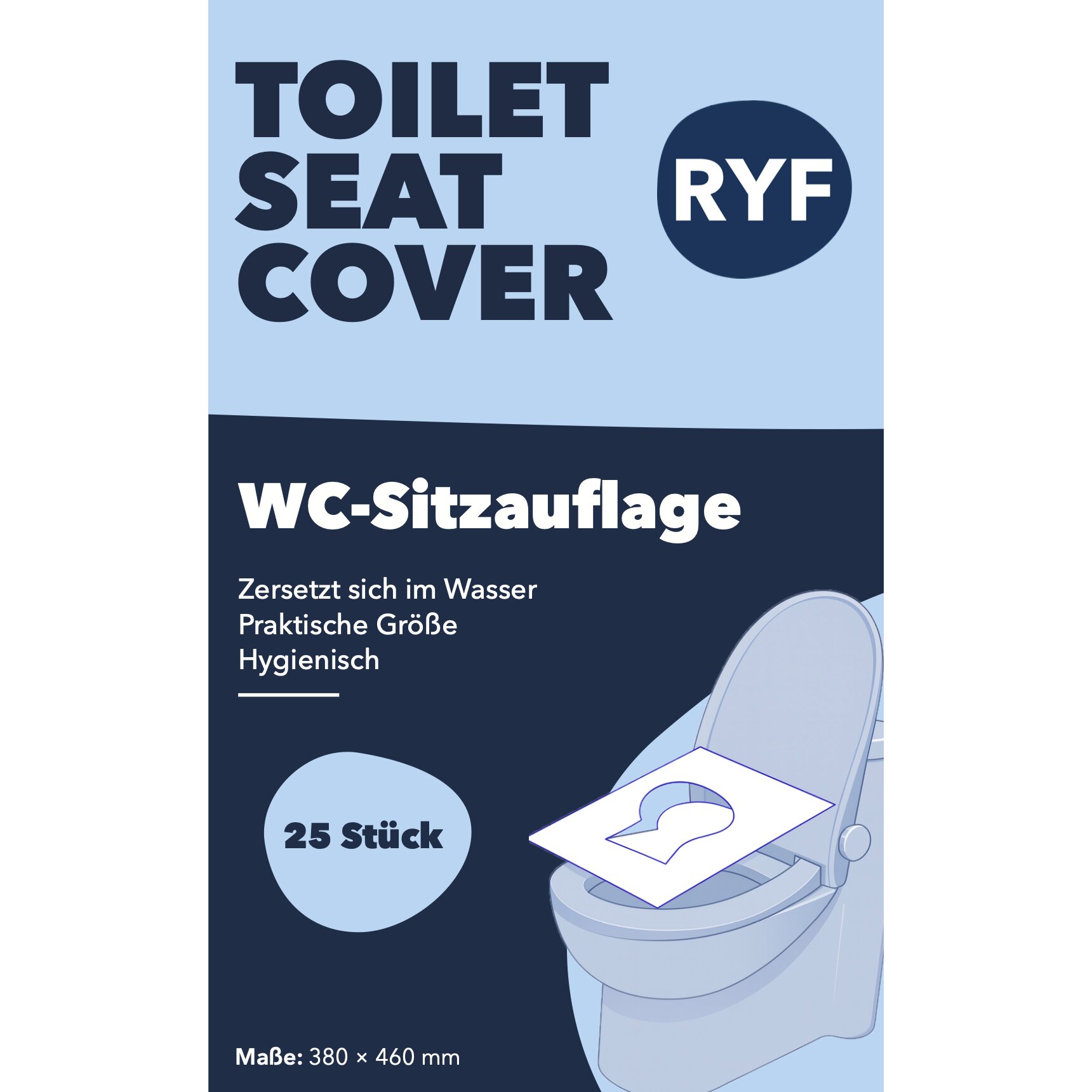 RYF Solutions GmbH Nakładka na deskę sedesową (25 szt.)
