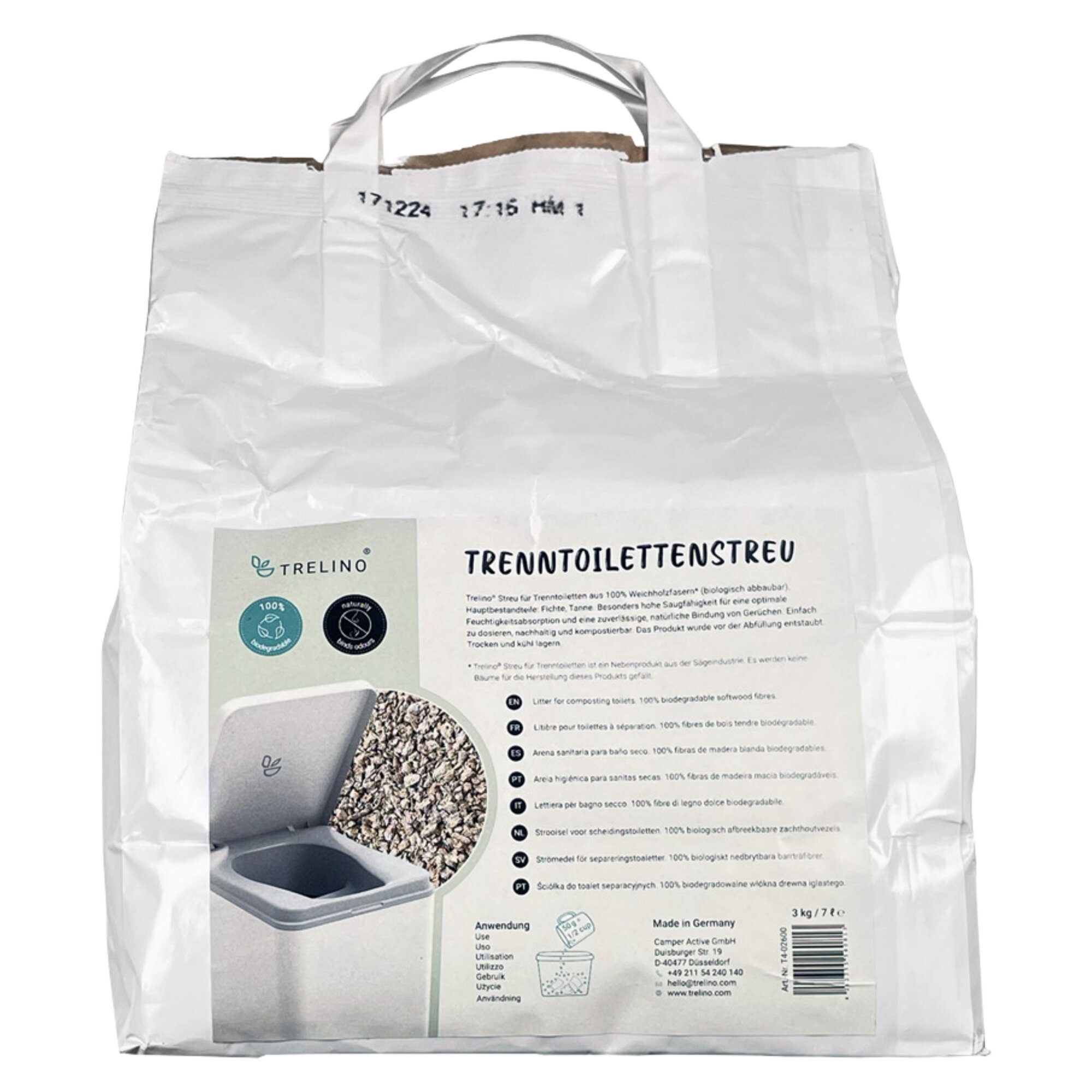 Trelino® Kompostujący materiał na pokrycie toalety 7 l