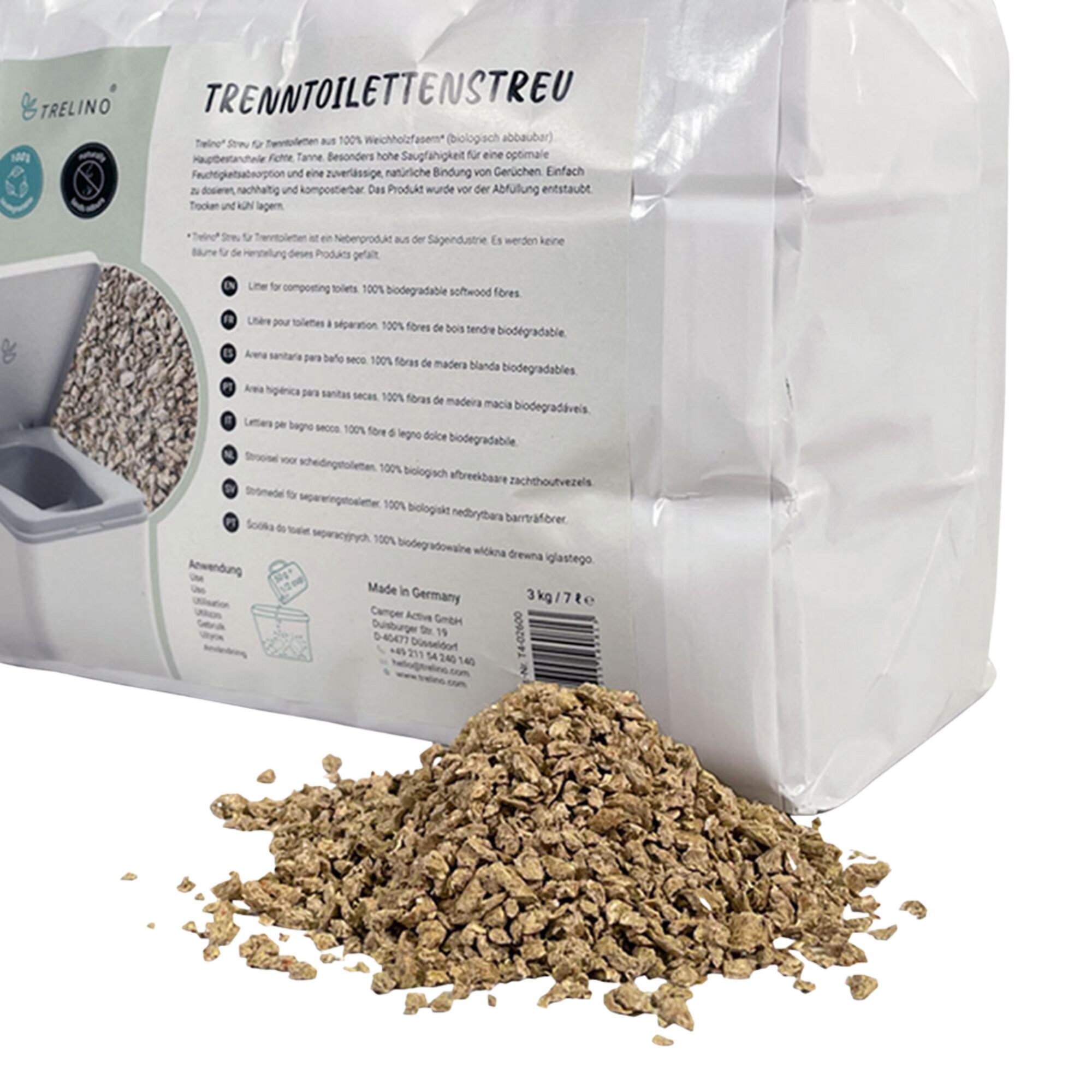 Trelino® Kompostujący materiał na pokrycie toalety 7 l