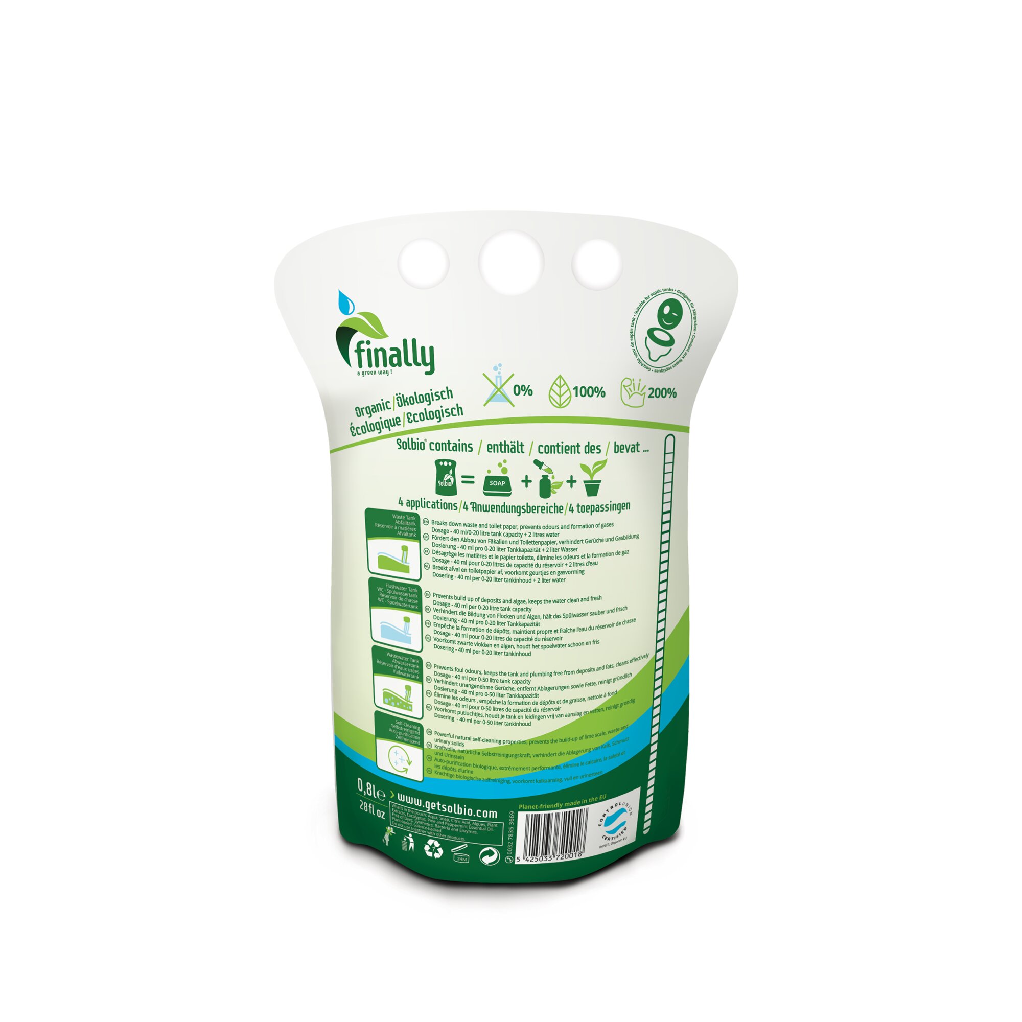 Solbio Dodatek do toalet 4 w 1, 800 ml