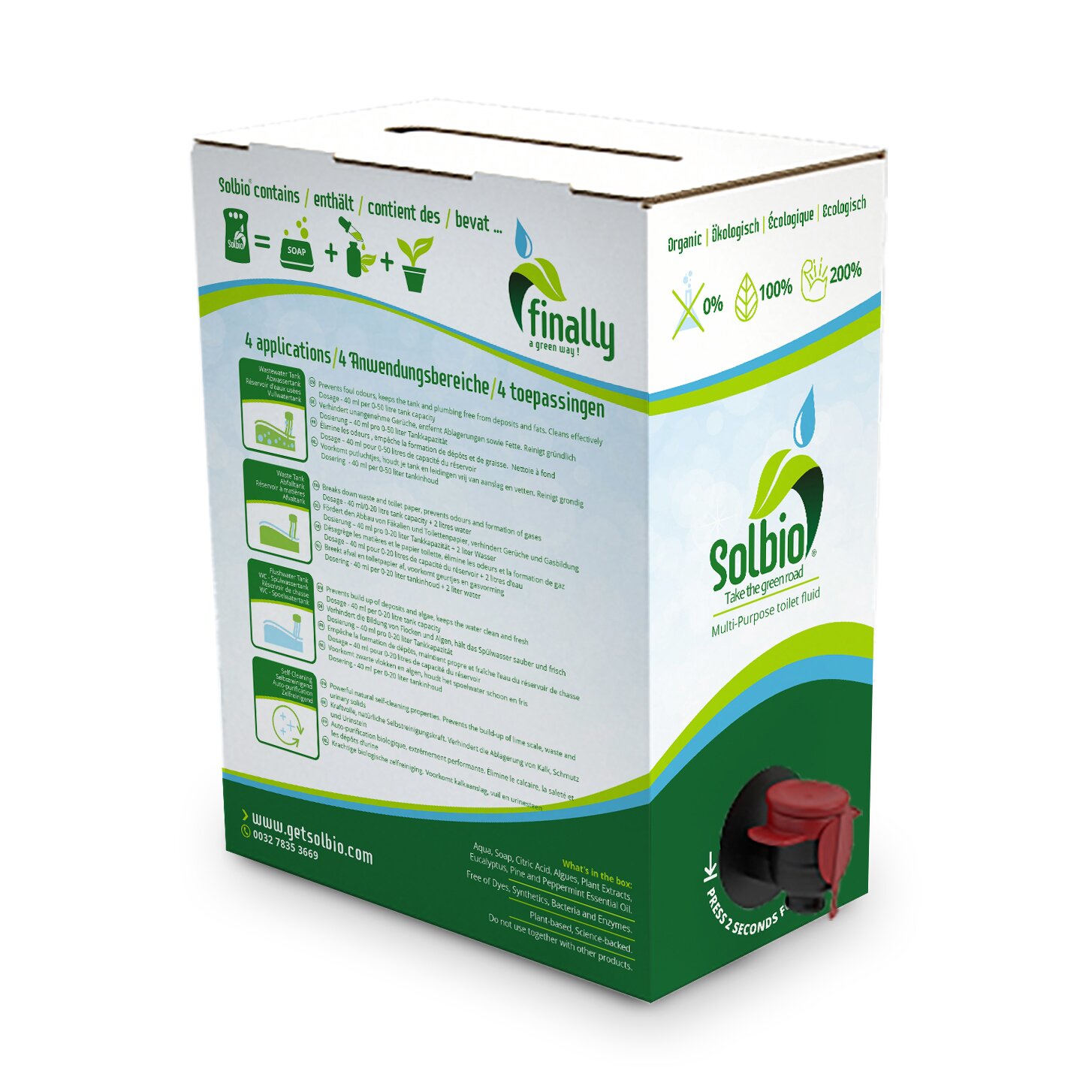 Solbio Dodatek do toalet 4 w 1, 3 l
