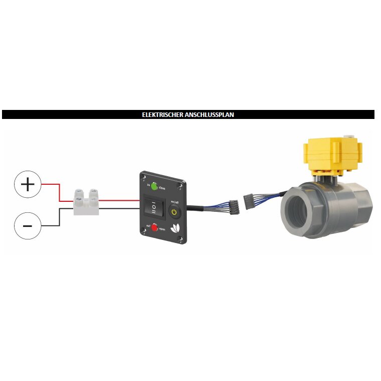 LILIE Zawór kulowy – elektryczny – sterowany zdalnie, ø 40 mm | przepływ: 855 mm²