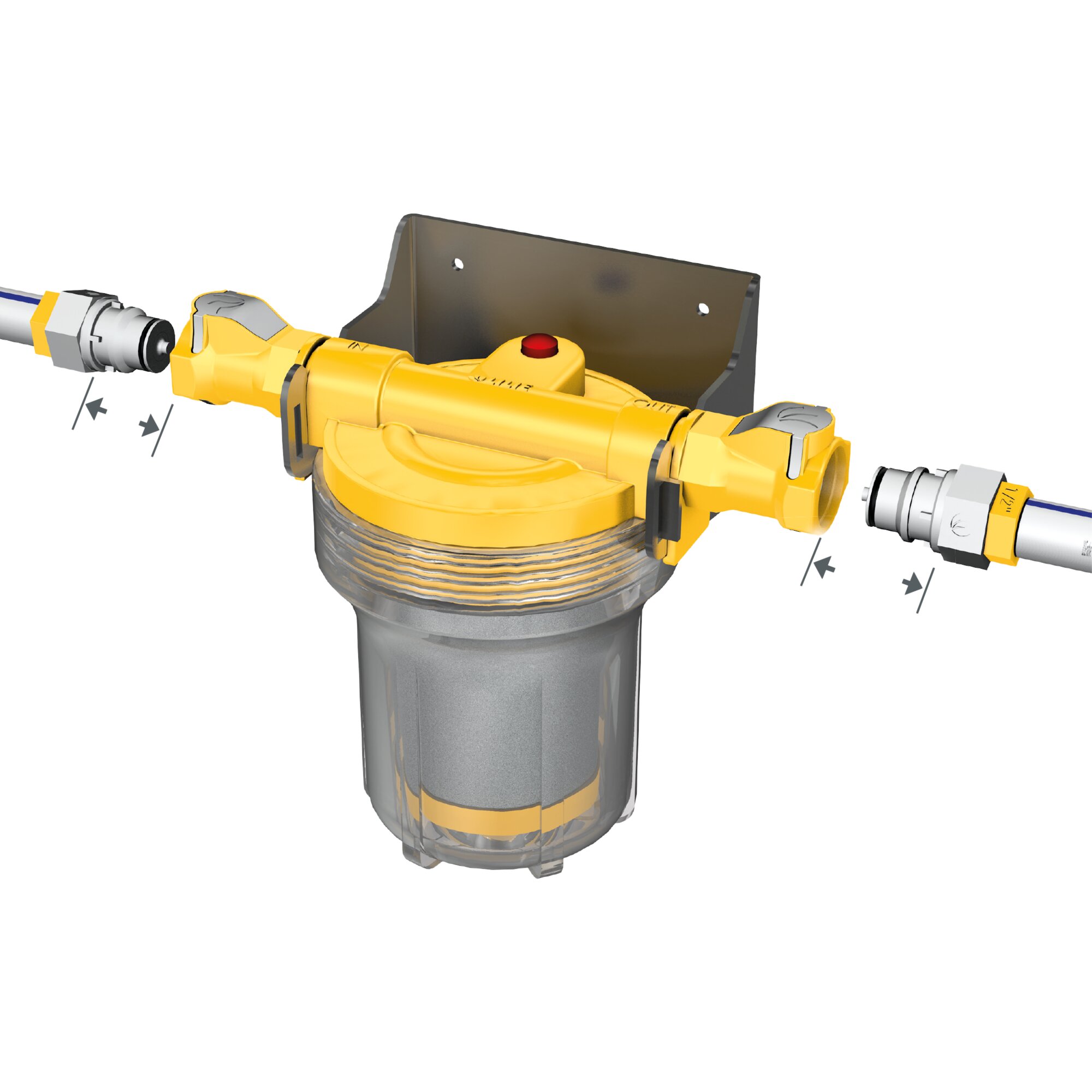 LILIE System filtrów Certec® Inline Kompletny zestaw, prosty