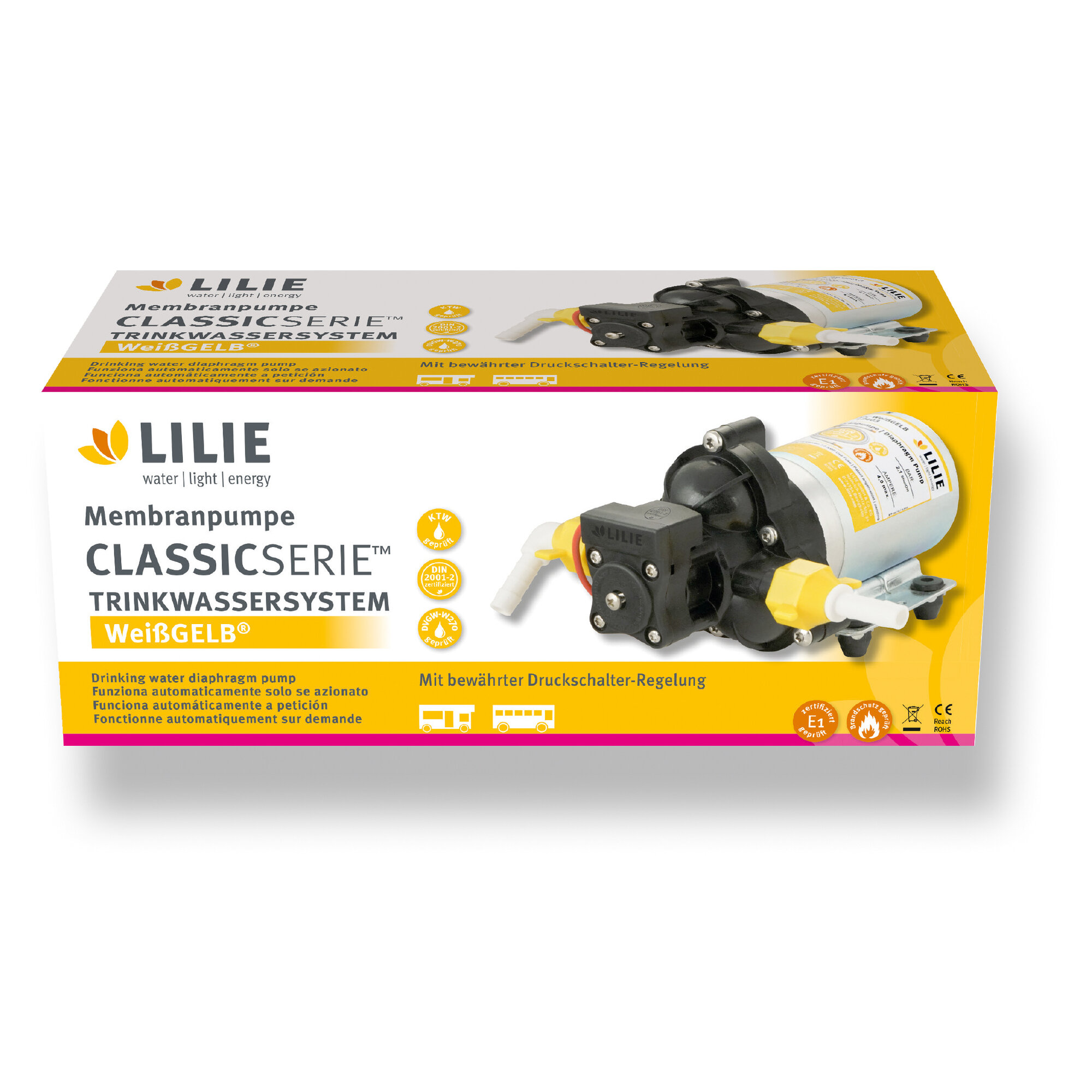 LILIE Pompa membranowa CLASSICSERIE™ System wody pitnej WeißGELB®, 2,1 bar | 10,6 l/min