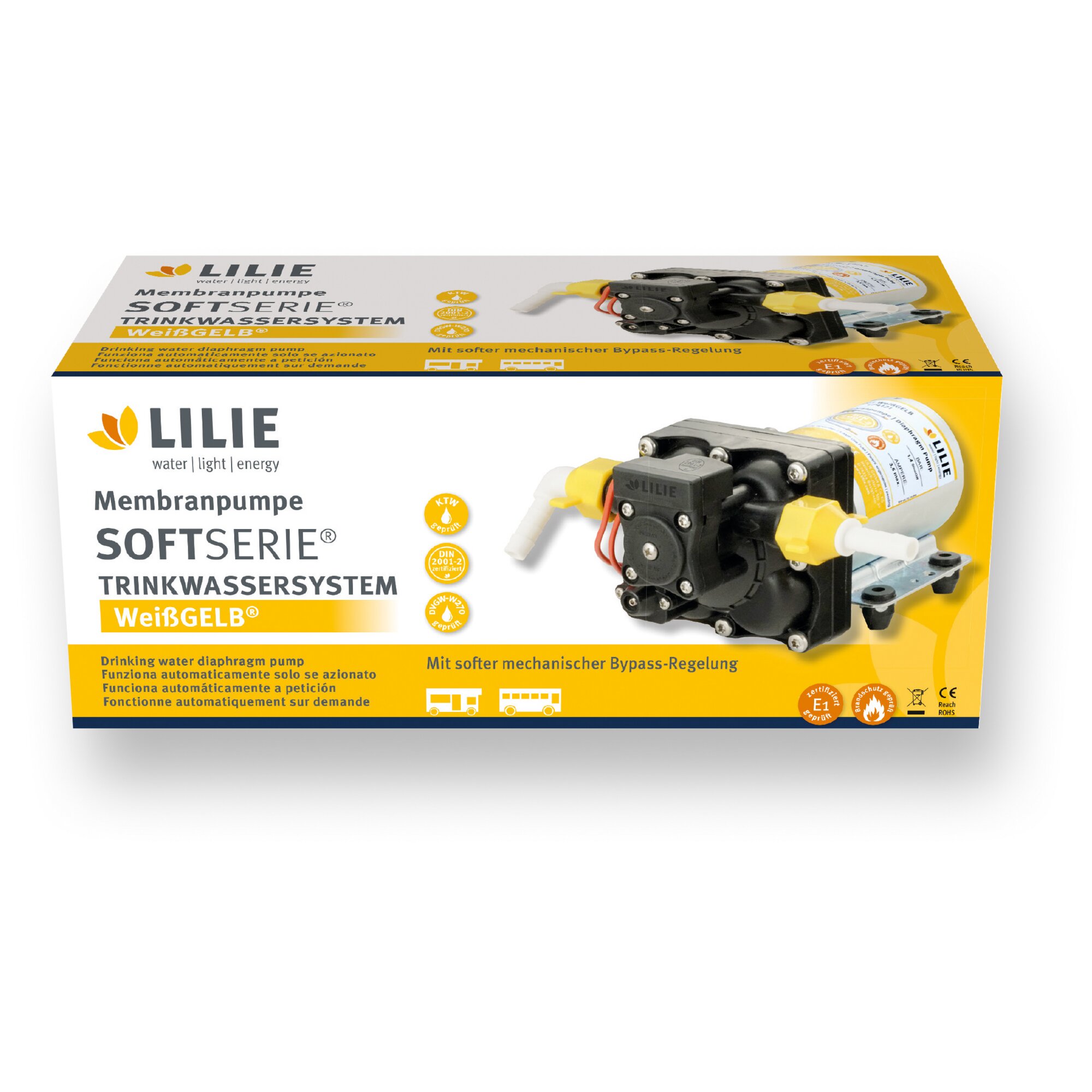 LILIE Pompa membranowa SOFTSERIE® System wody pitnej WeißGELB®, 1,4 bar | 7,5 l/min