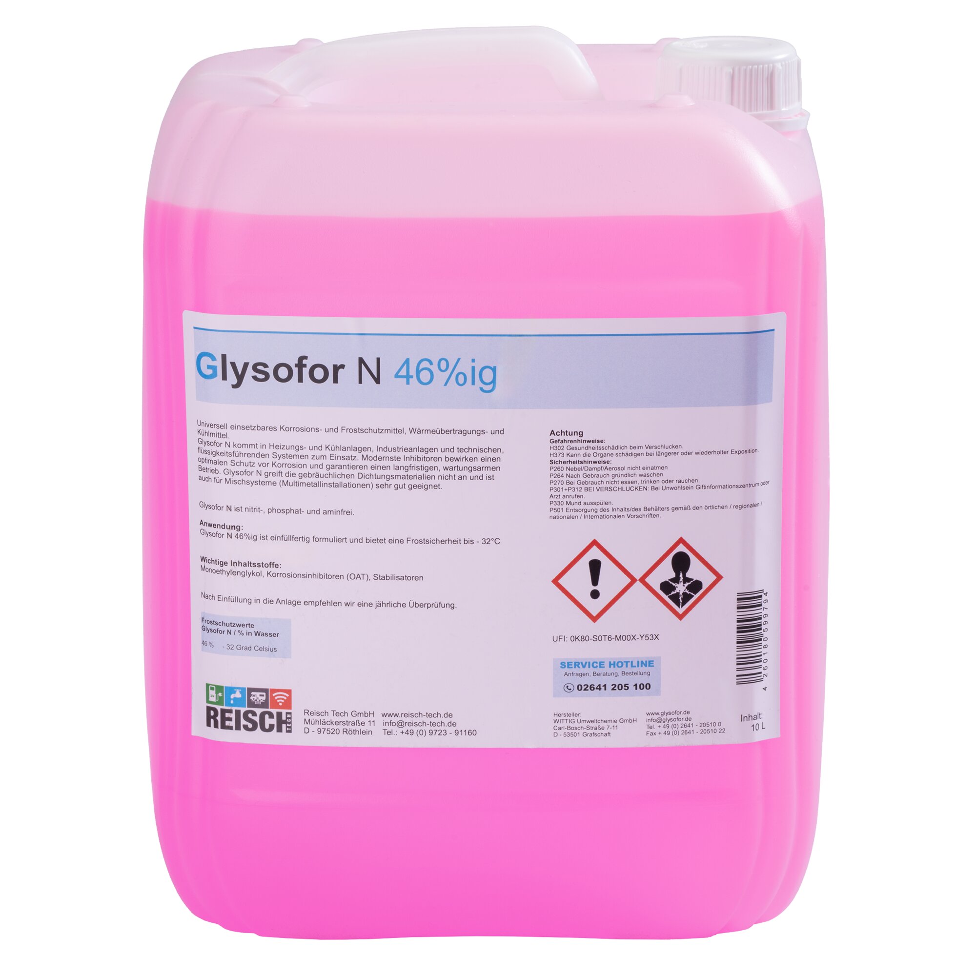 Reisch Tech Płyn niezamarzający Glylsofor N do instalacji grzewczych, 10 l