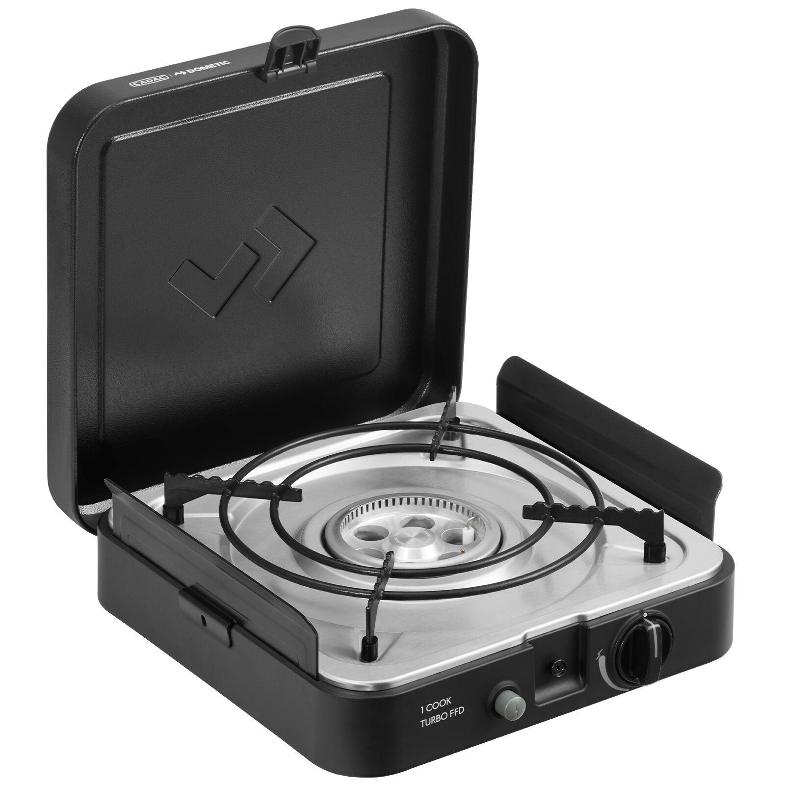 CADAC Gas Stove 1 Cook Turbo FFD Flat Plate, 30 mbar