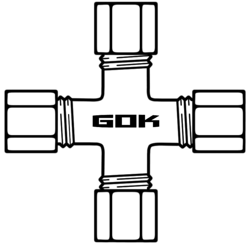 GOK Fitting krzyżowy K, luźny, RVS 8