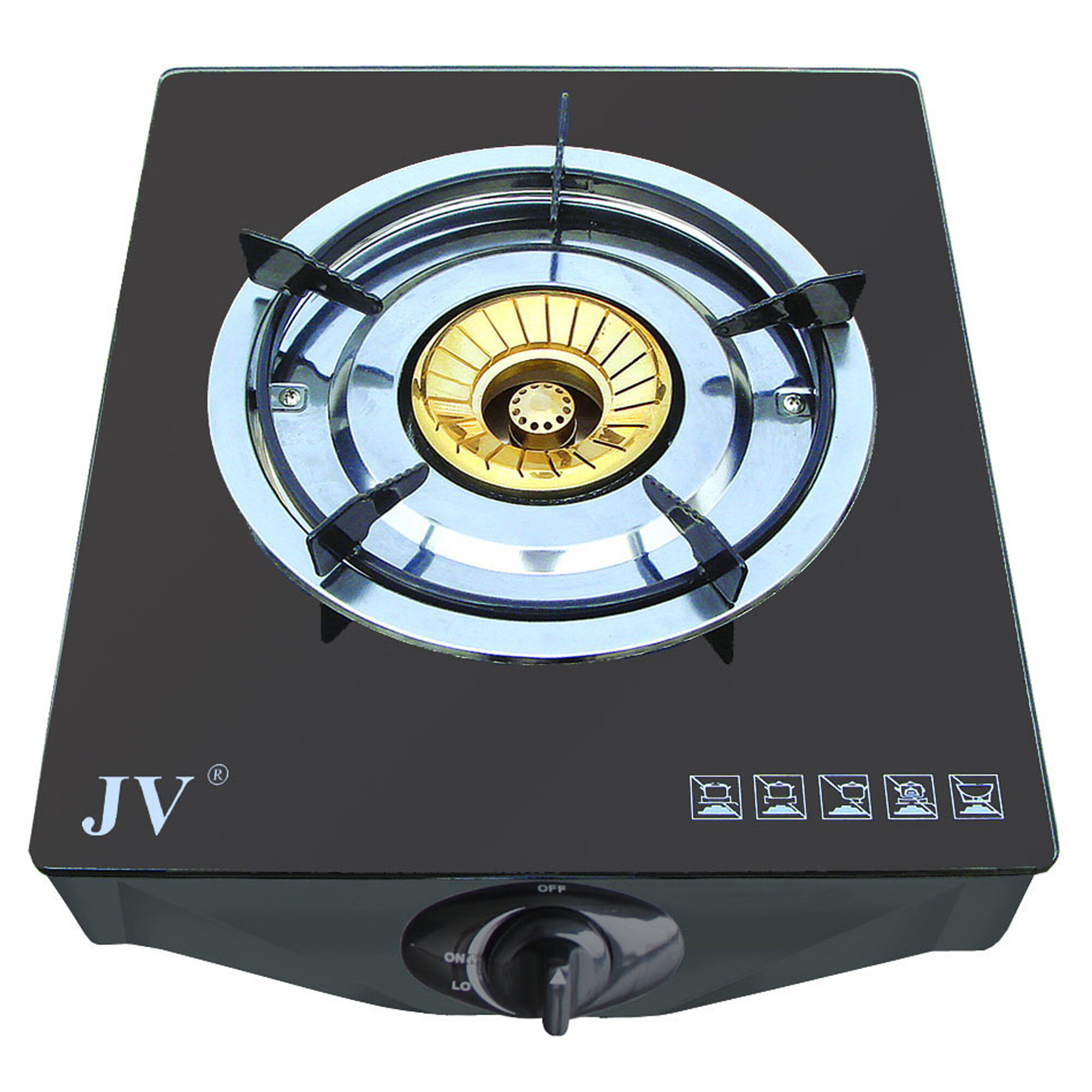  Kuchenka gazowa ze stali nierdzewnej, 1 palnik