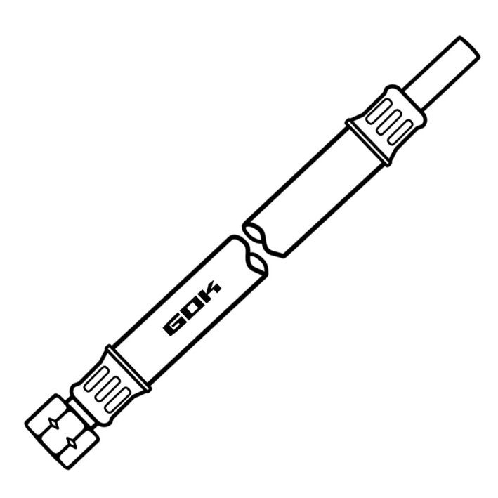 GOK Wąż średniociśnieniowy MS 10 bar, 400 mm, G 1/4 LH-ÜM x RST 8