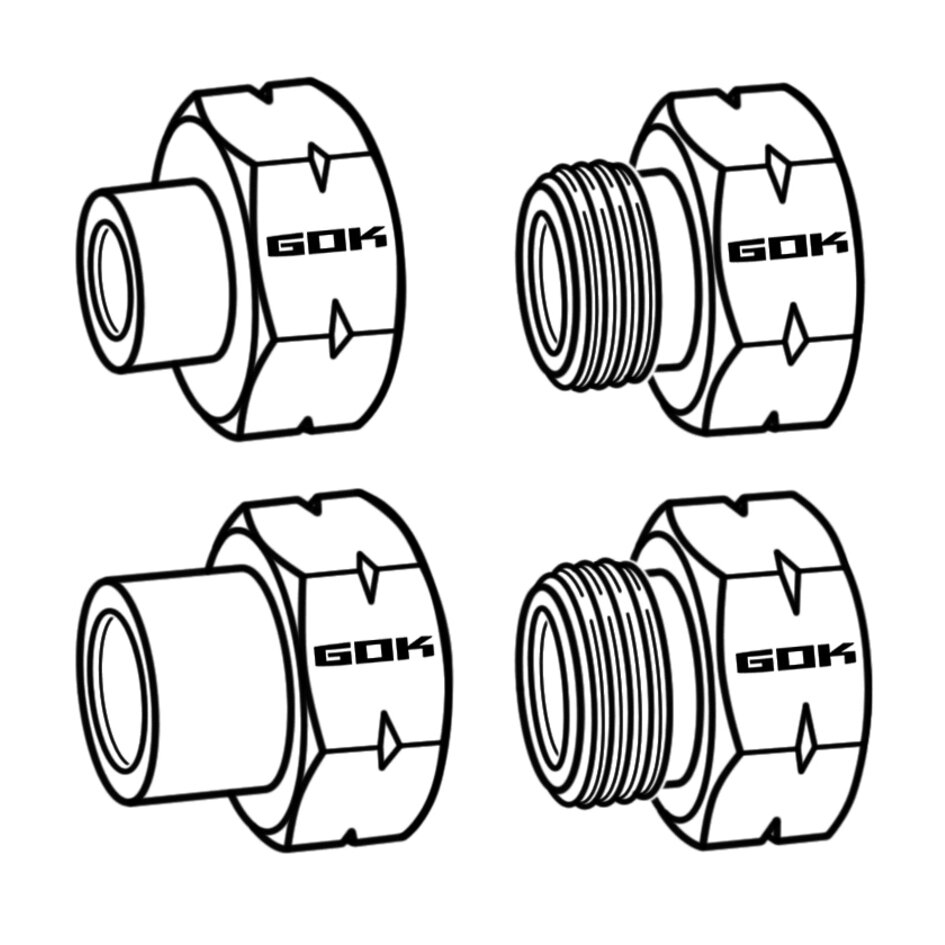 GOK Adapter do butli z gazem, zestaw do napełniania Euro D