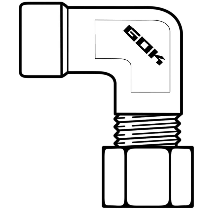 GOK Złącze kolankowe WAI, 8 mm x 1/2 kątowe
