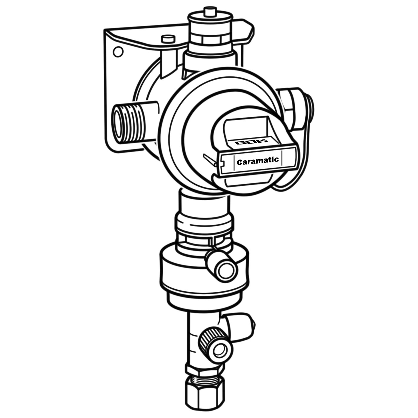 GOK System bezpiecznego regulatora ciśnienia gazu Caramatic DriveDwa, pionowe, 30 mbar
