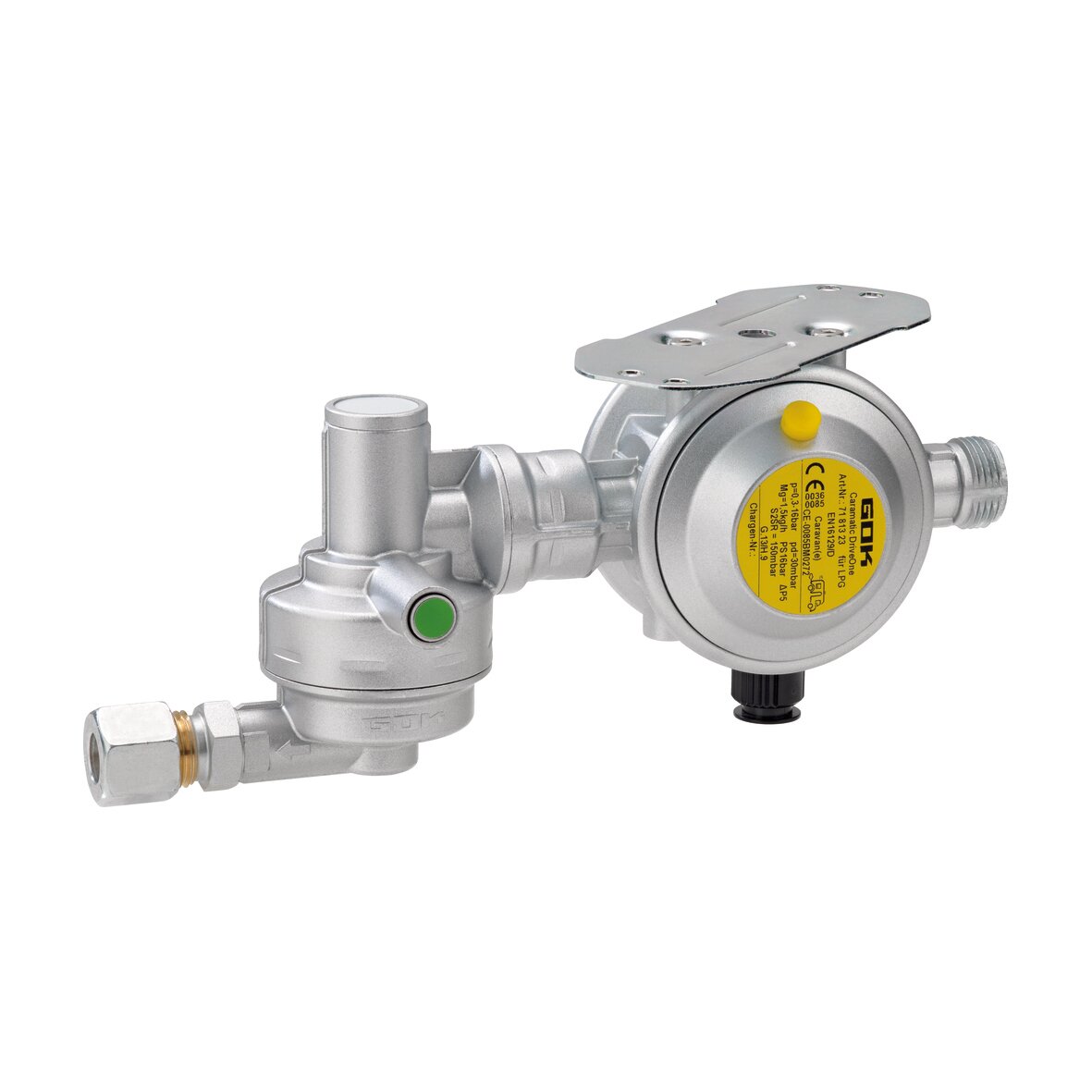 GOK System bezpiecznego regulatora ciśnienia gazu Caramatic DriveOne, poziomy, 50 mbar