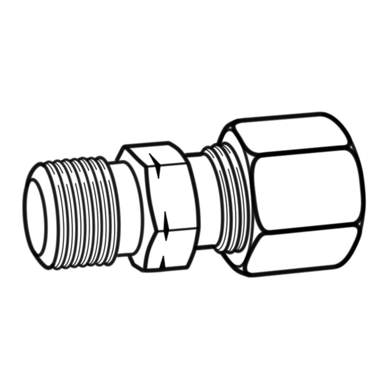 GOK Złącze, G 1/4 LH-KN x RVS 8