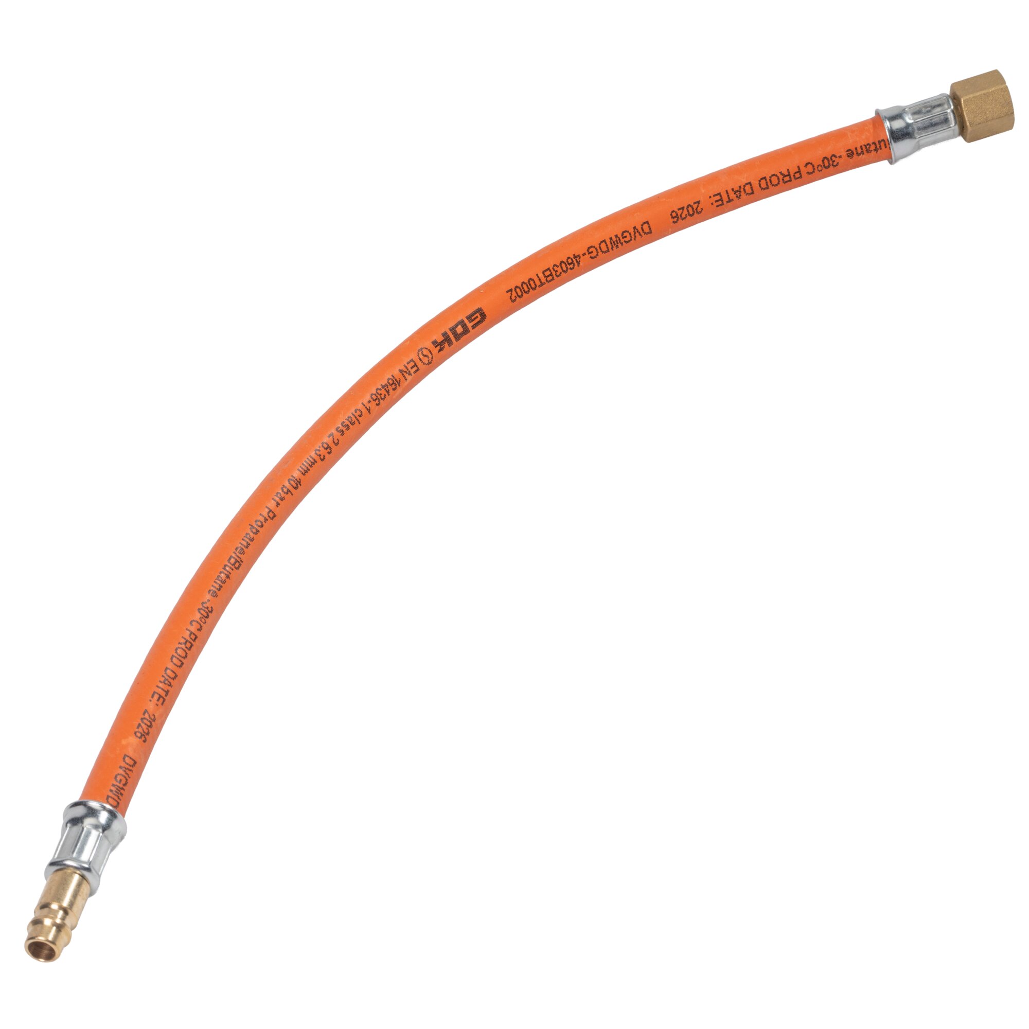 GOK Wąż gazowy średniego ciśnienia 10 bar M14 x 1,5 ÜM x STN NW 7,2 x 410
