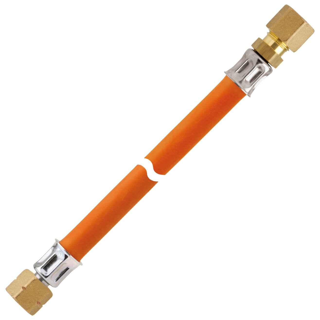 GOK Wąż gazowy pod wysokim ciśnieniem PS 10 bar G1/4LH UEM x RVS8 x 600 MS