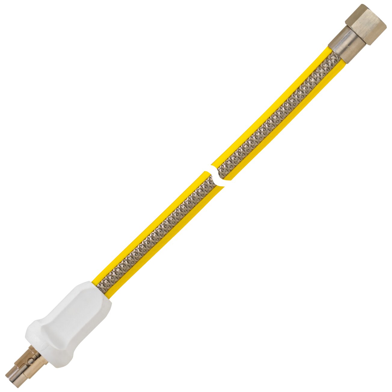 GOK Wąż do gazu ze stali nierdzewnej PS 0,5 bar Złączka wtykowa STN x Rp1/2 x 1500 mm