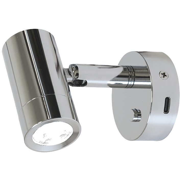 Frilight Reflektor Natynkowy Mini Tube D4, Power LED, USB-C, z włącznikiem, chrom