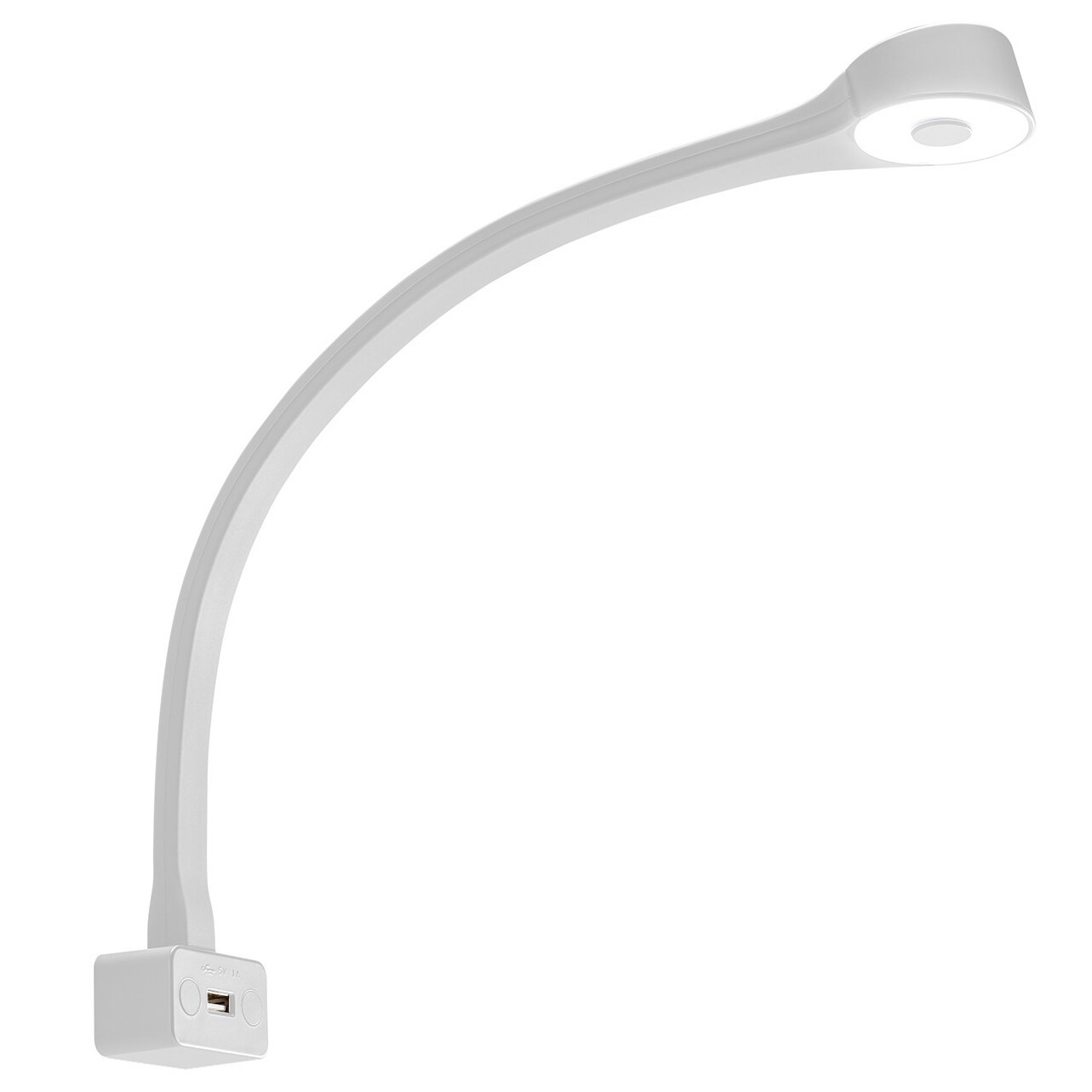 Fawo Lampa na gęsiej szyi typu F, biała