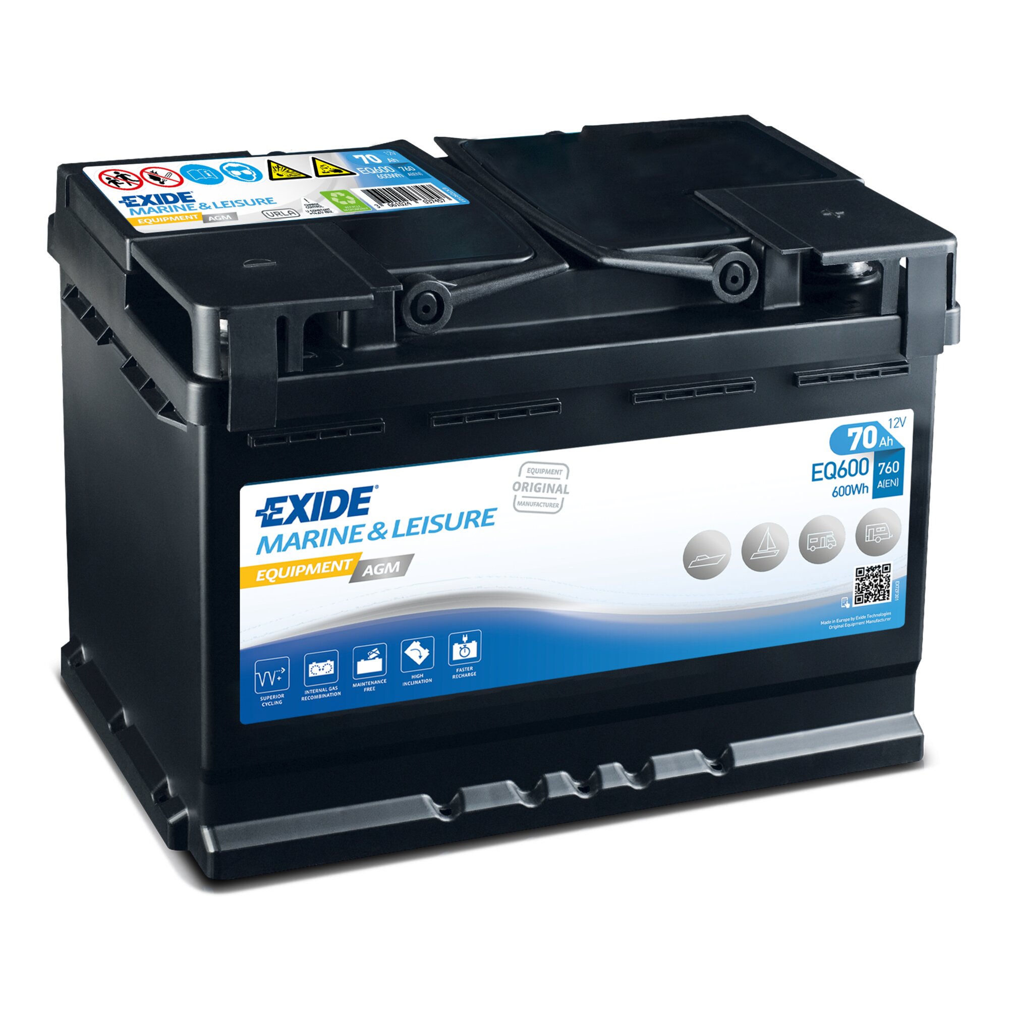 EXIDE Sprzęt akumulatorowy AGM, 70 Ah