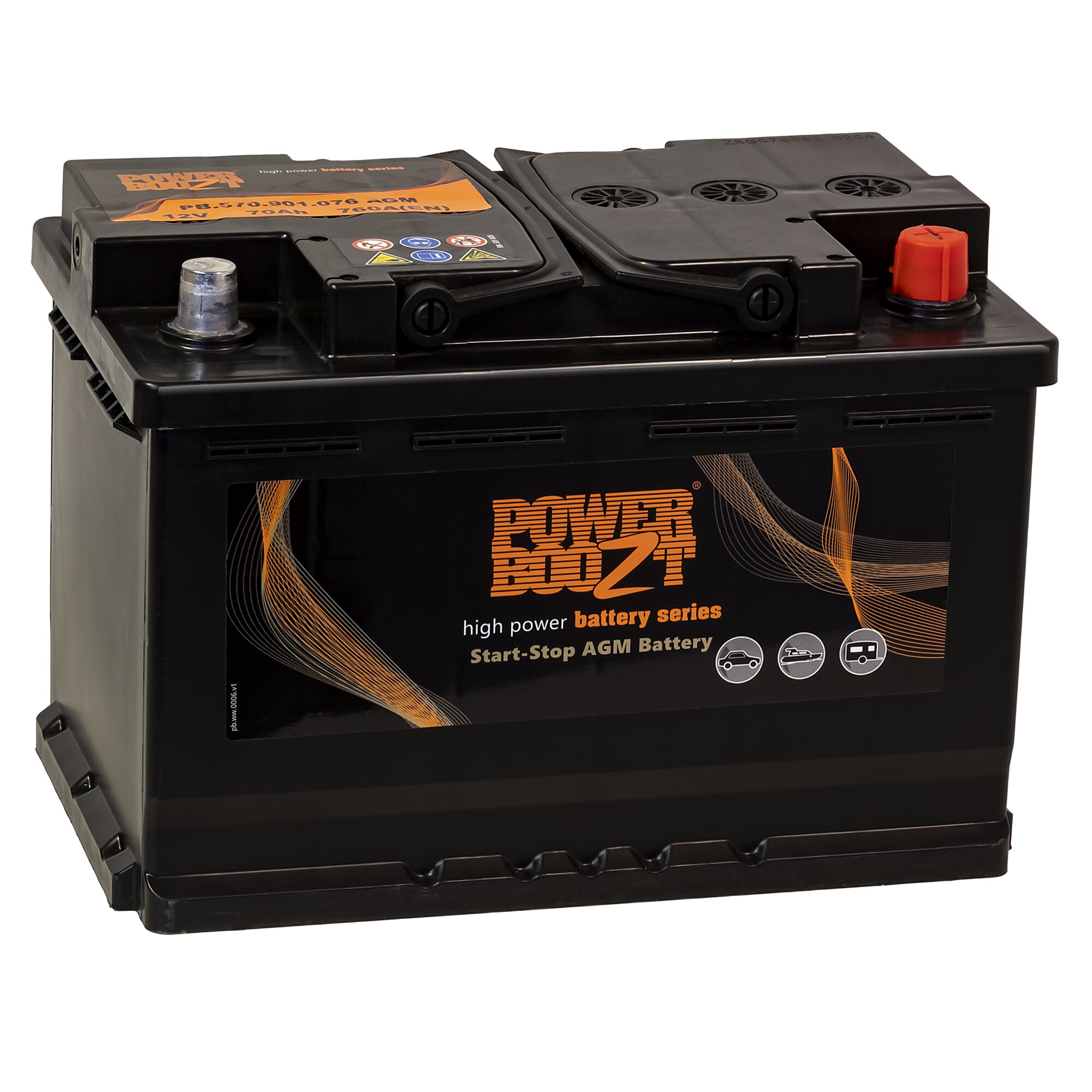 PowerBoozt Akumulator AGM dwufunkcyjny, 70 Ah