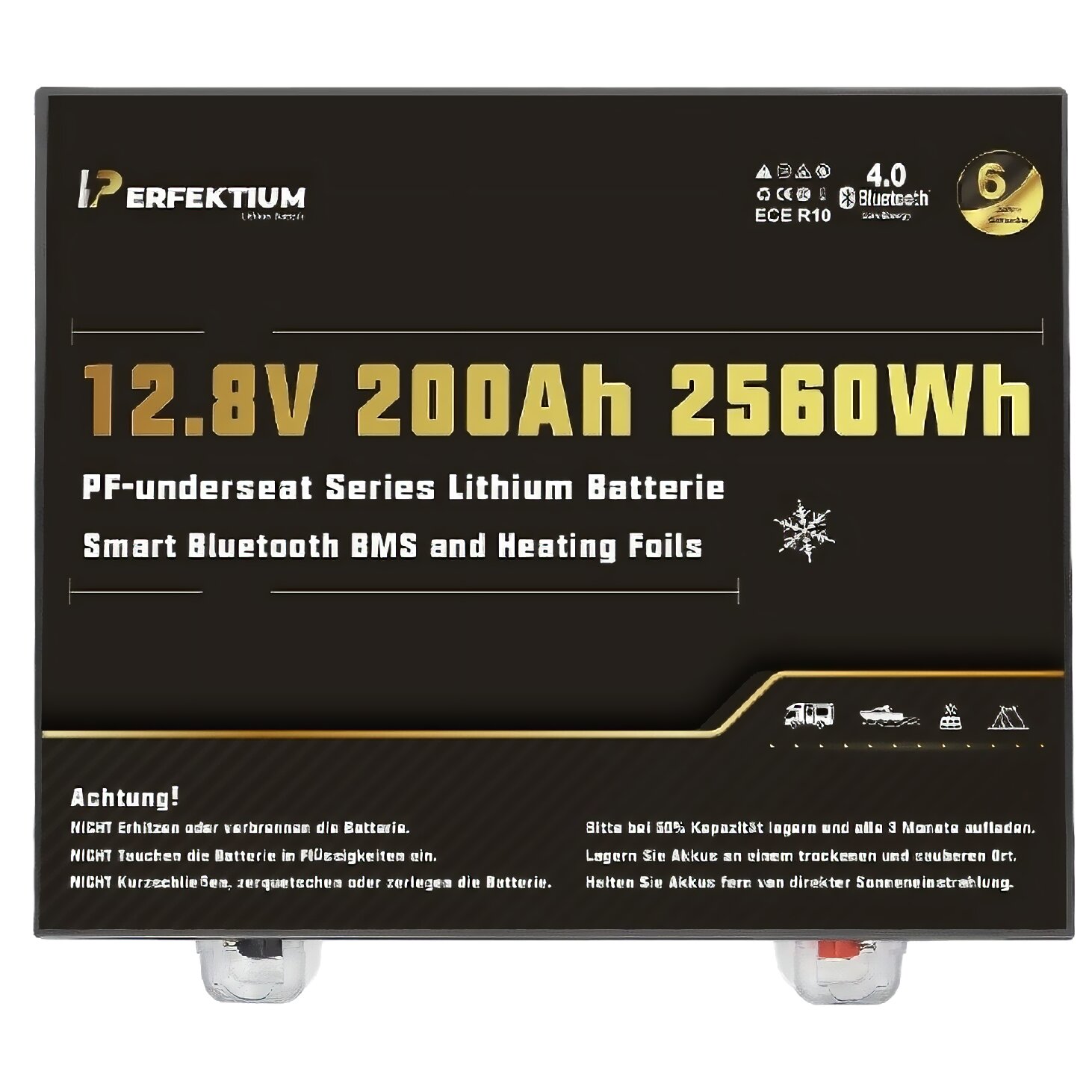 Perfektium Bateria litowa PF- Underseat-12 z elementem grzejnym, 200 Ah