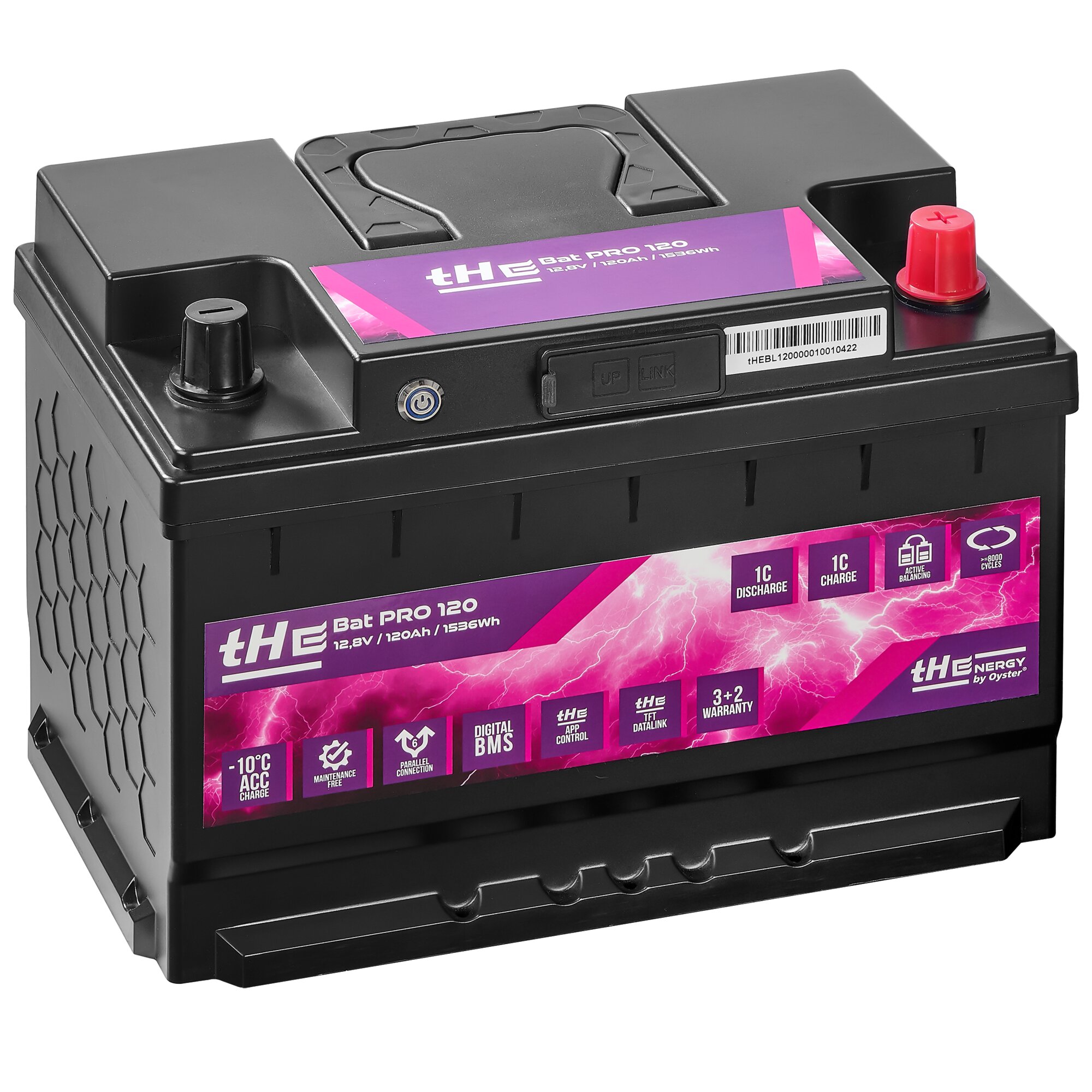 ten Haaft Bateria litowa Premium LiFePO4 tHE BatPro 120, 12,8 V, 120 Ah