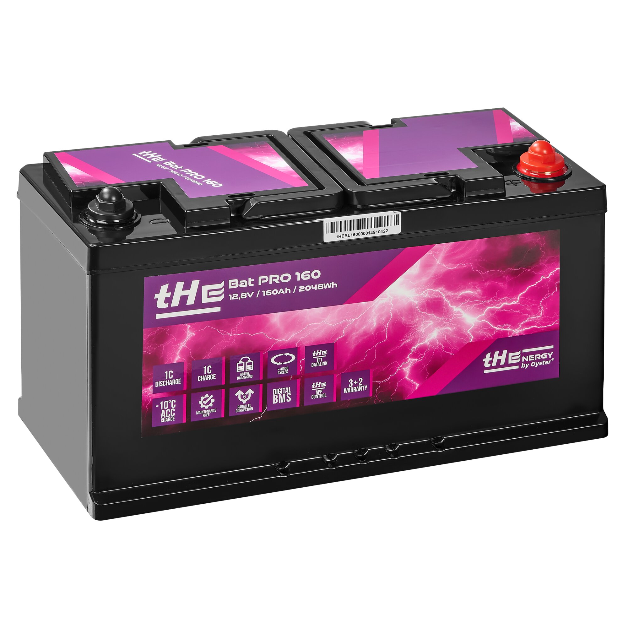 ten Haaft Bateria litowa Premium LiFePO4 tHE BatPro 160, 12,8 V, 160 Ah