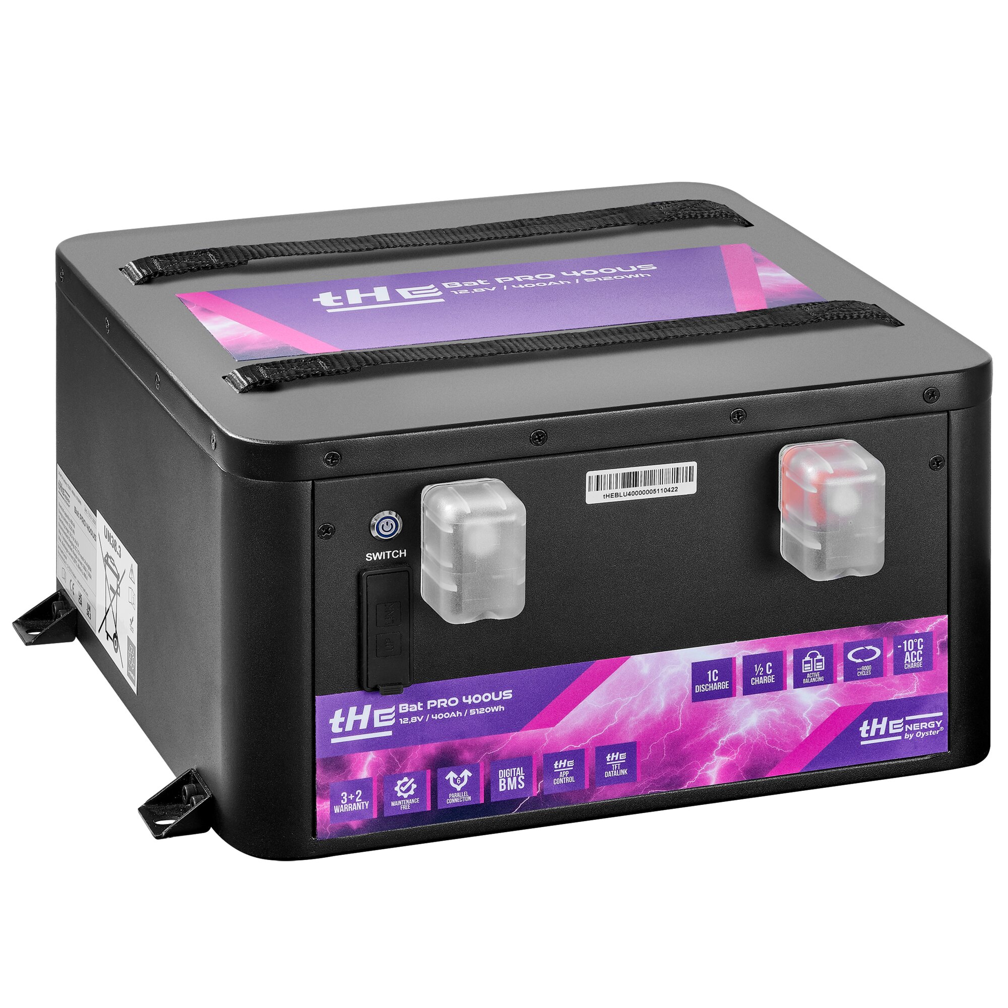 ten Haaft Bateria litowa Premium LiFePO4 tHE BatPro 400 US, 12,8 V, 400 Ah