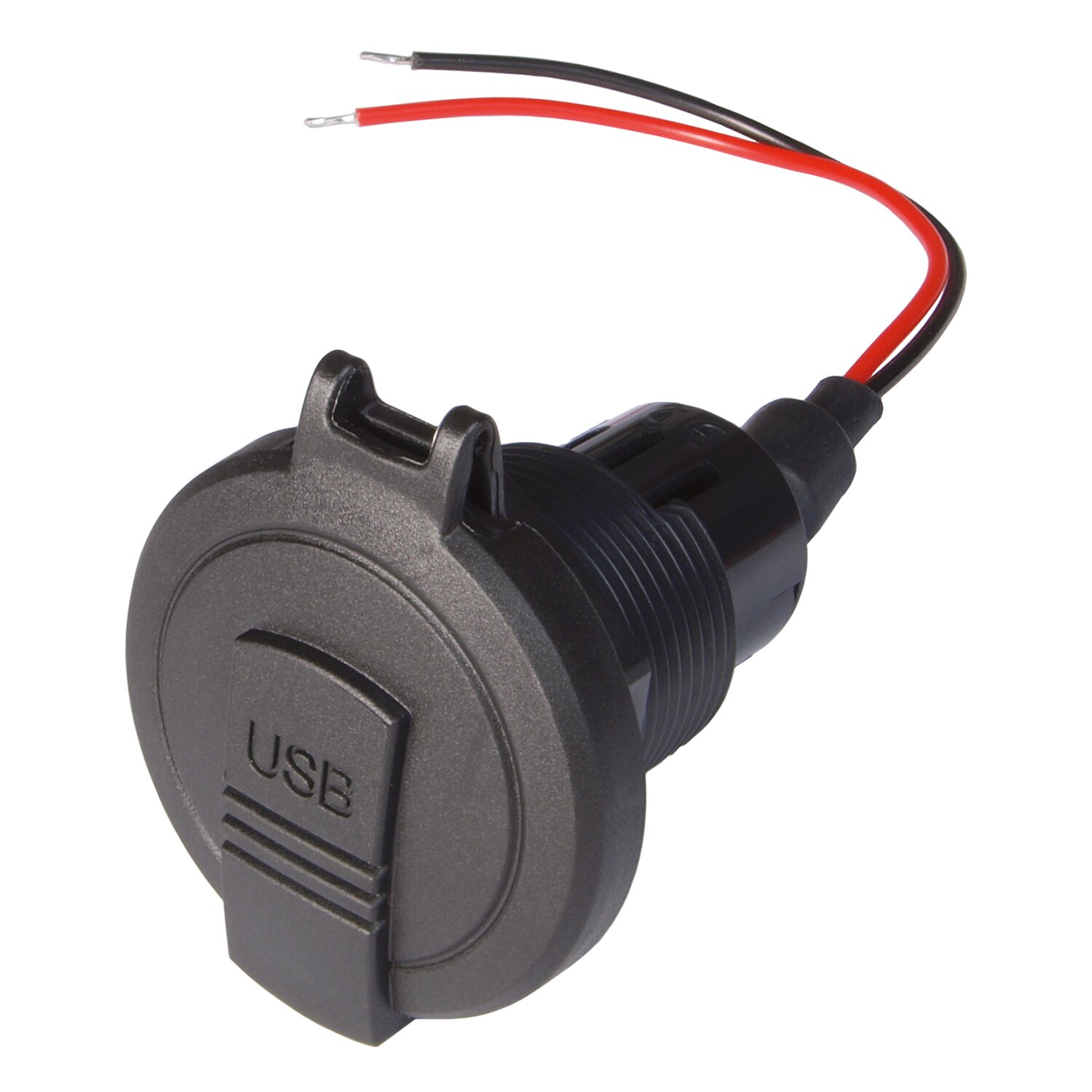 Pro Car Podwójne gniazdo zasilania USB-C/A z pokrywką IP54, bez płyty montażowej