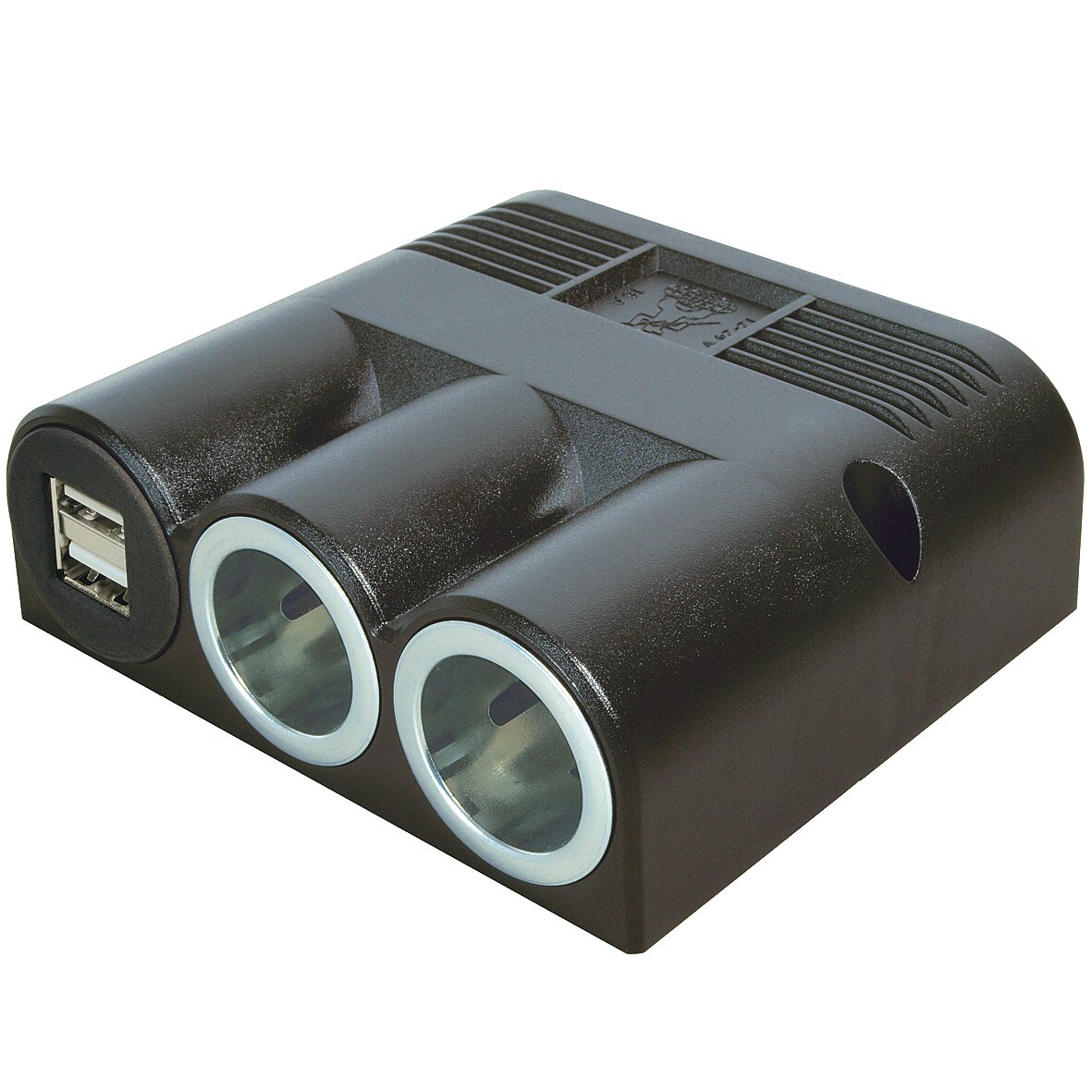 Pro Car Potrójne gniazdo natynkowe, 2 zasilanie | 2 USB-A