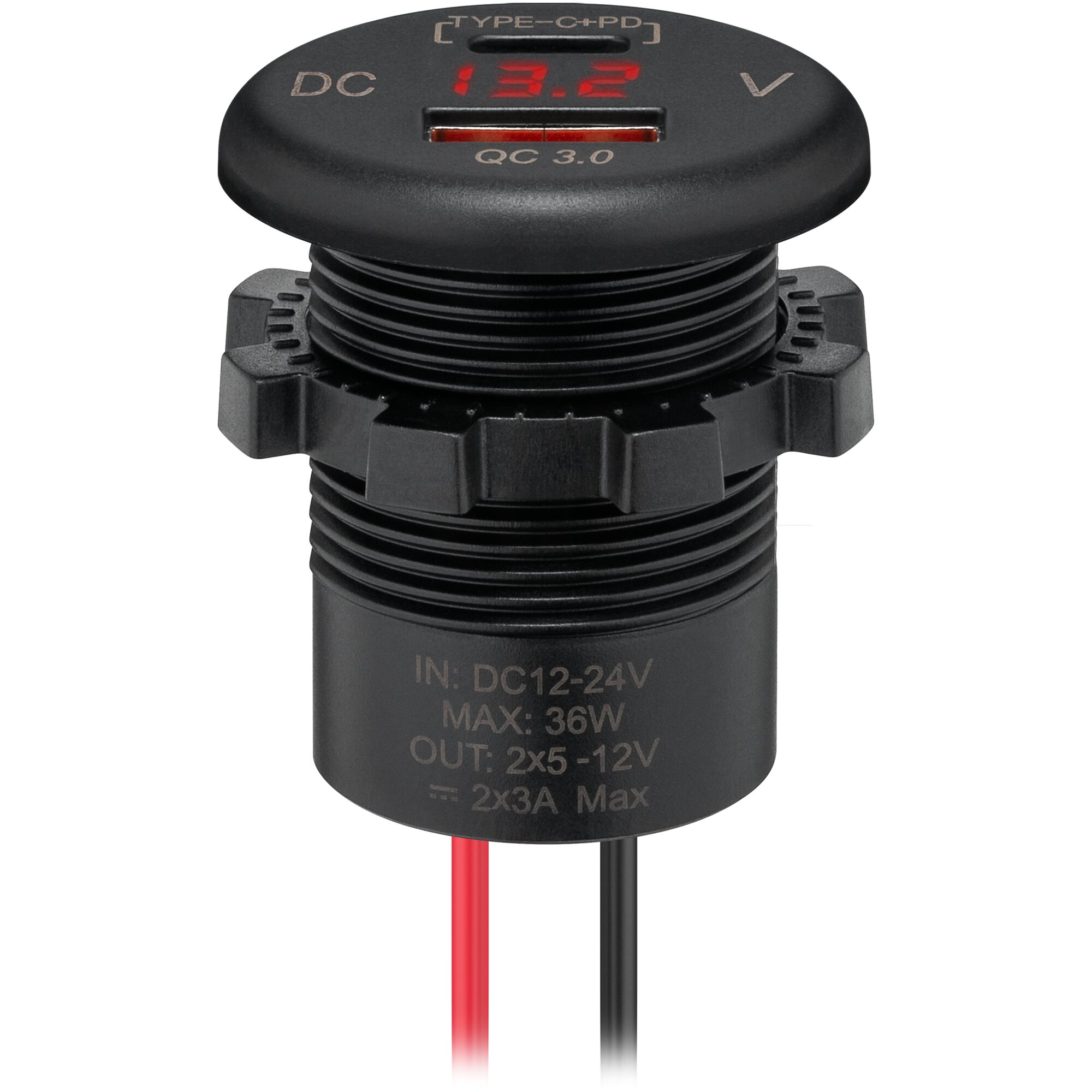 wentronic Wbudowana ładowarka USB-A | USB-C 18 W