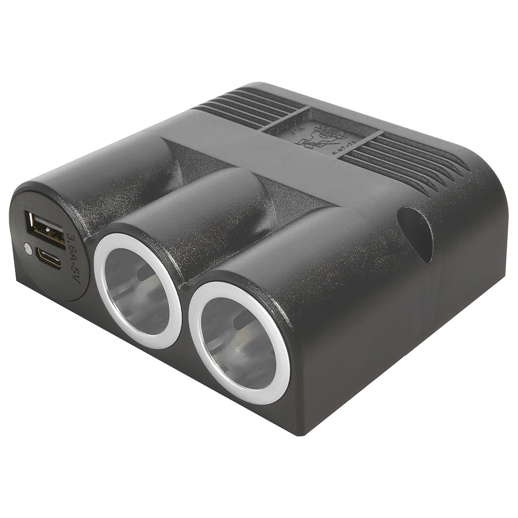 Pro Car Potrójne gniazdo natynkowe, 2 zasilanie | USB-A | USB typu C