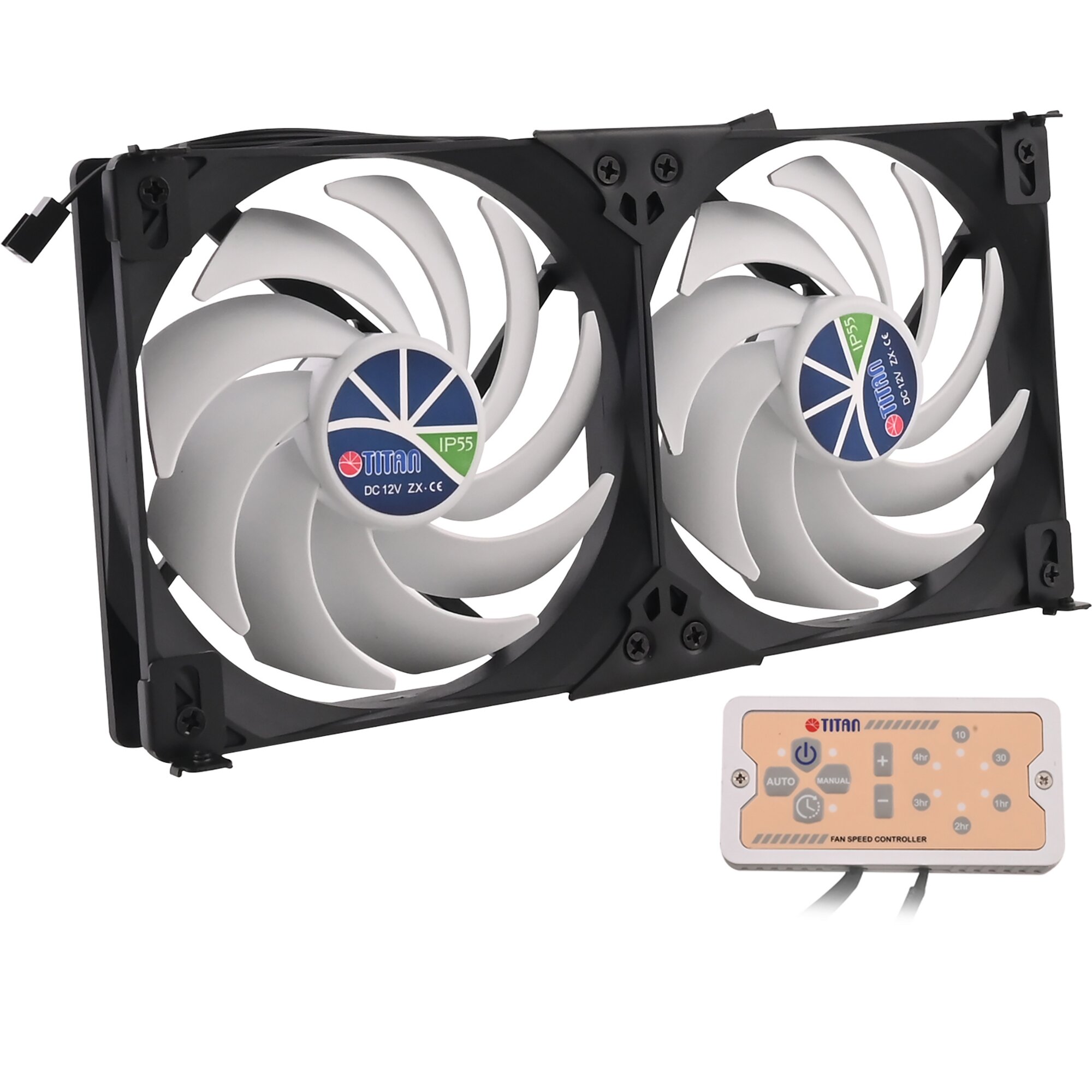 Titan Podwójny wentylator do lodówki Titan SC22V2+, 120 mm