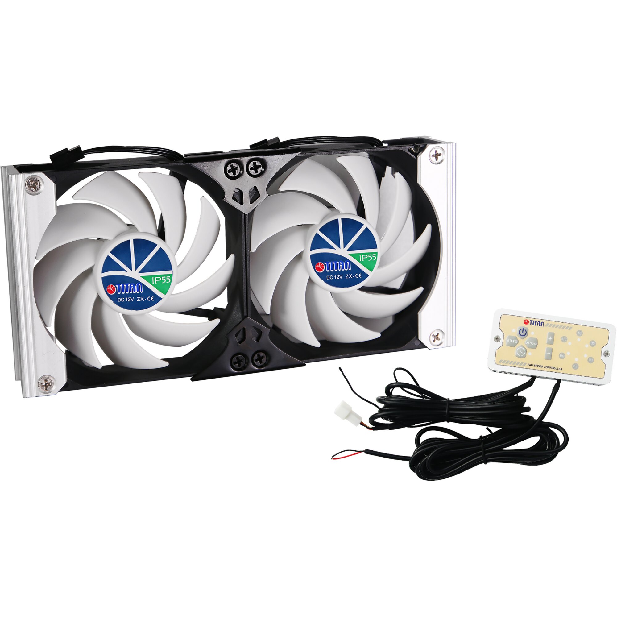 Titan Podwójny wentylator do lodówki Titan SC20V2+, ø 92 mm