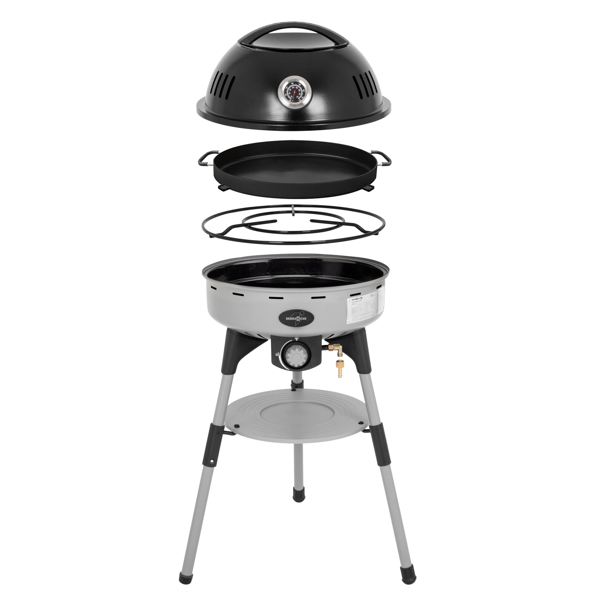 Brunner Grill gazowy BBQruiser HT Roundpan, 50 mbar
