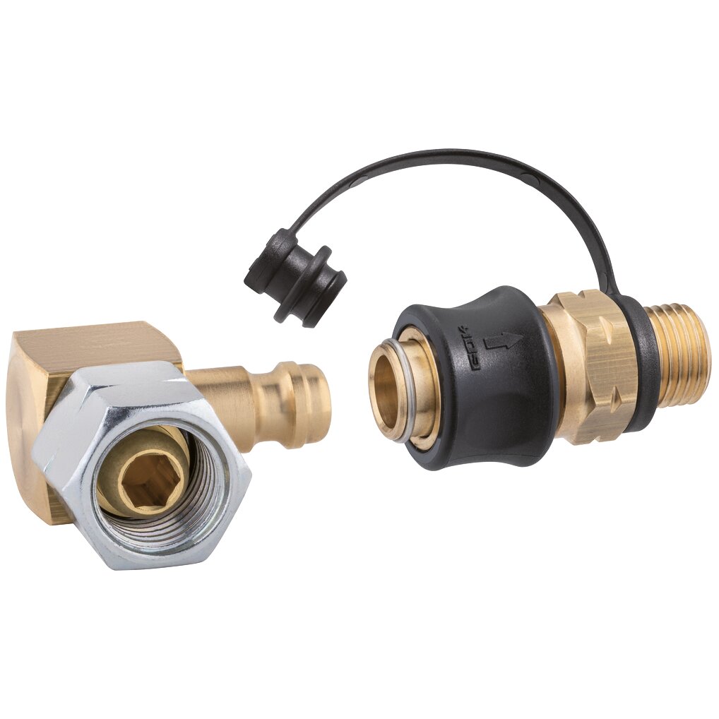GOK Zestaw złączek wtykowych Typ SKU-QR, G 1/4 LH-KN x SKU i STN x G1/4LH-ÜM 90°