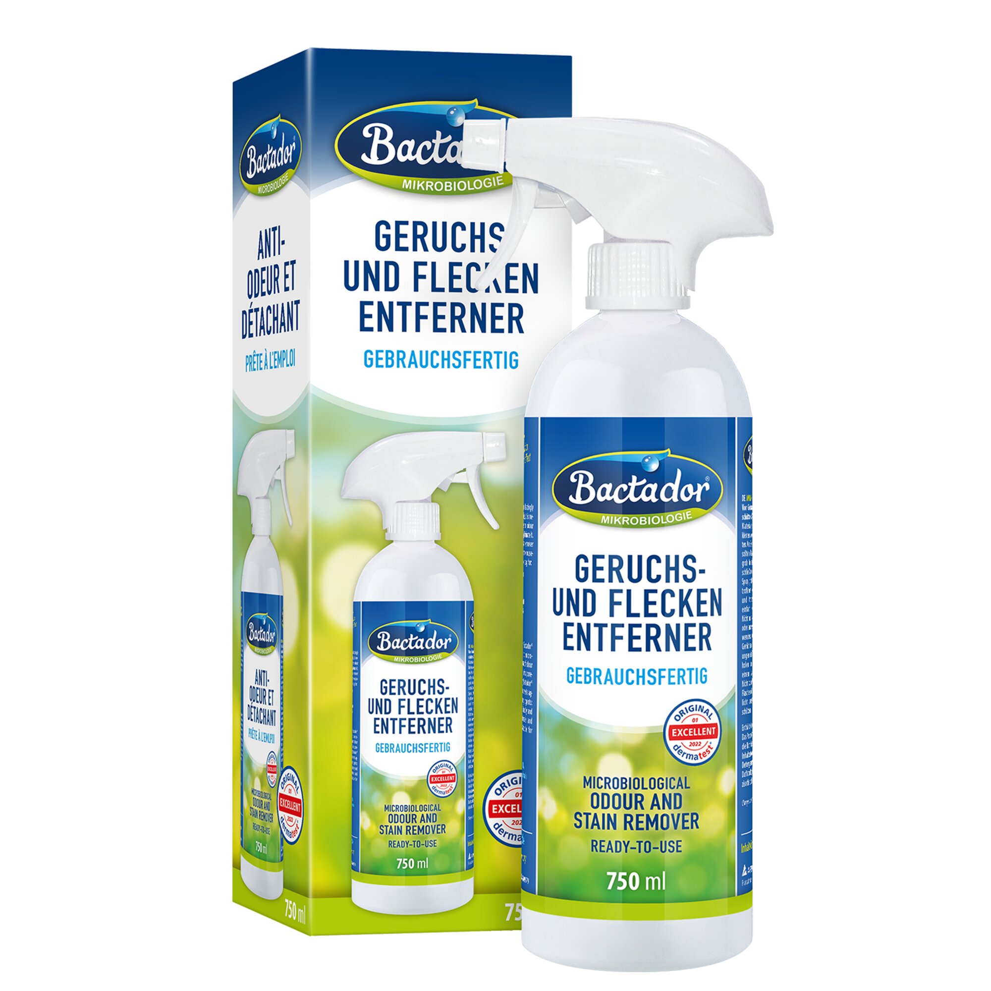 Bactador Środek do usuwania nieprzyjemnych zapachów i plam Bactador, 750 ml