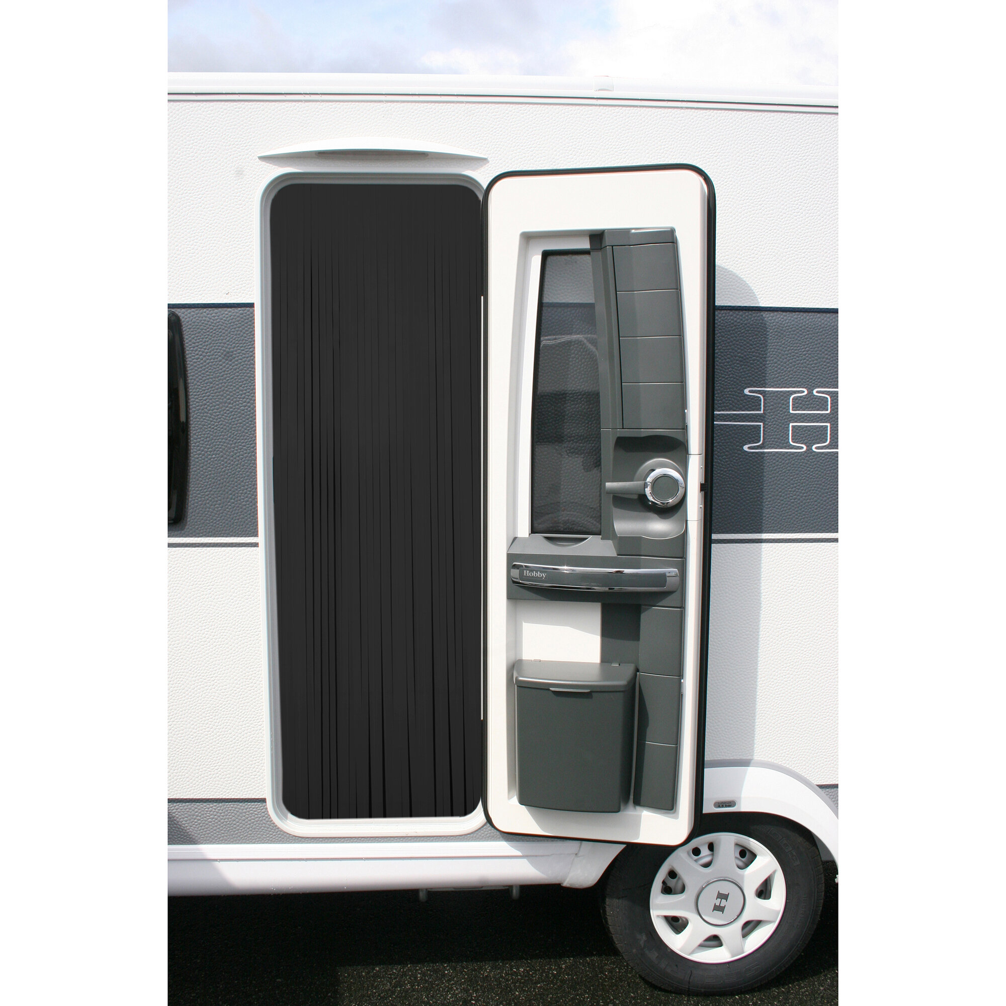 Curtina Zasłona do drzwi Curtina4U, antracyt, 60 cm